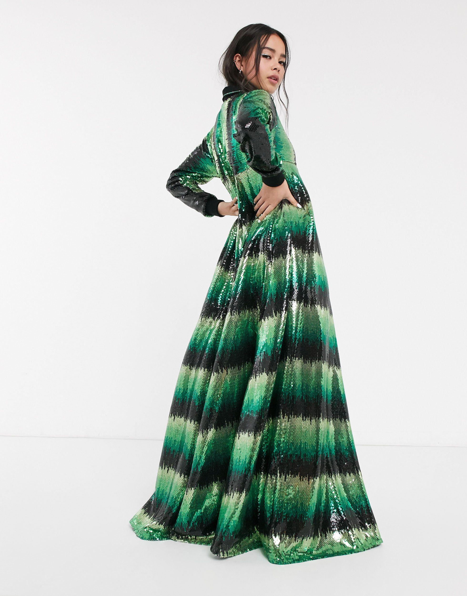 adidas Originals Synthetisch X Anna - Isoniemi - Lange Voetbal-jurk Met  Lovertjes in het Groen - Lyst