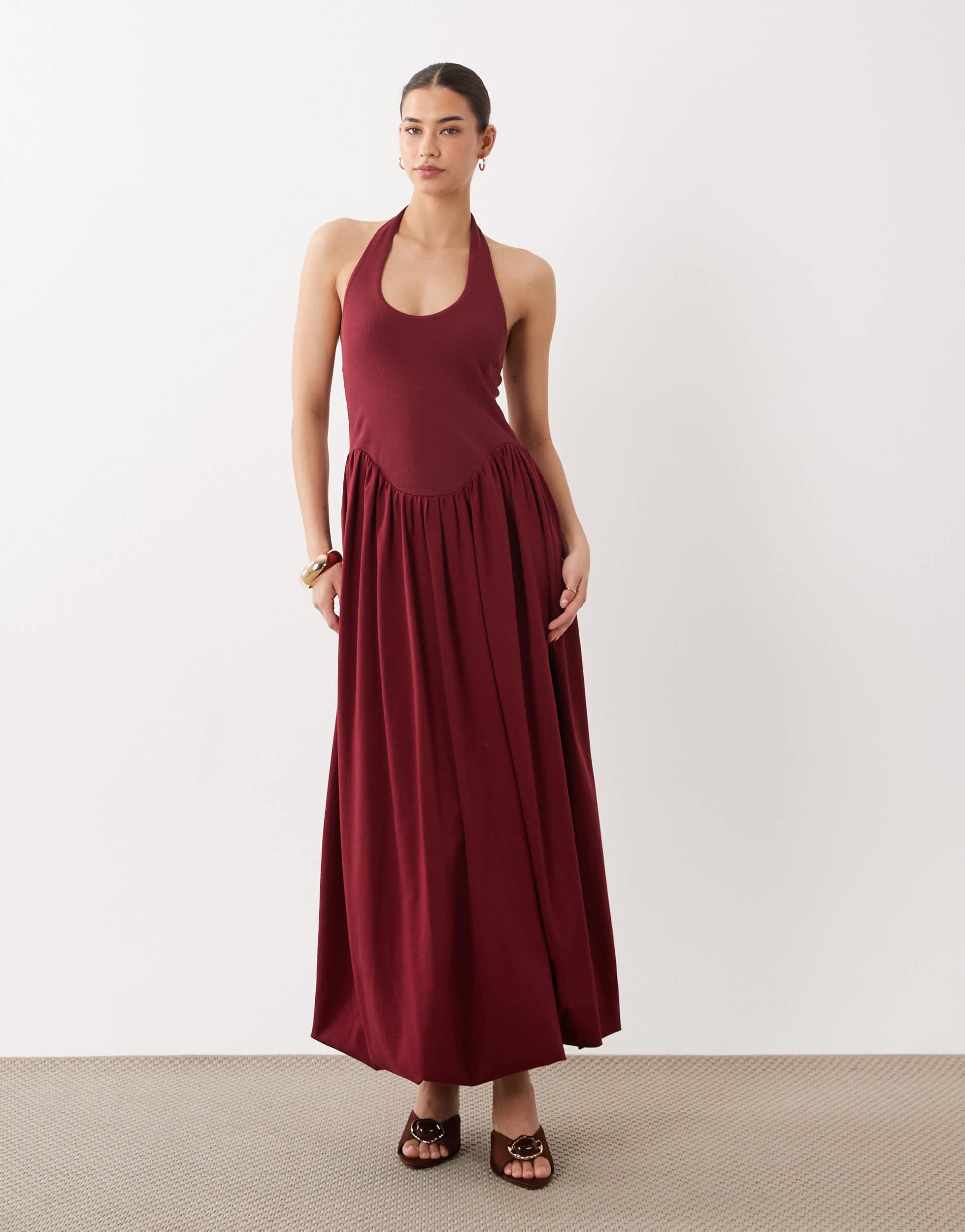 red bridesmaid dresses asos ASOS Design - One Shoulder Maxi Dress - Women - Polyester - M