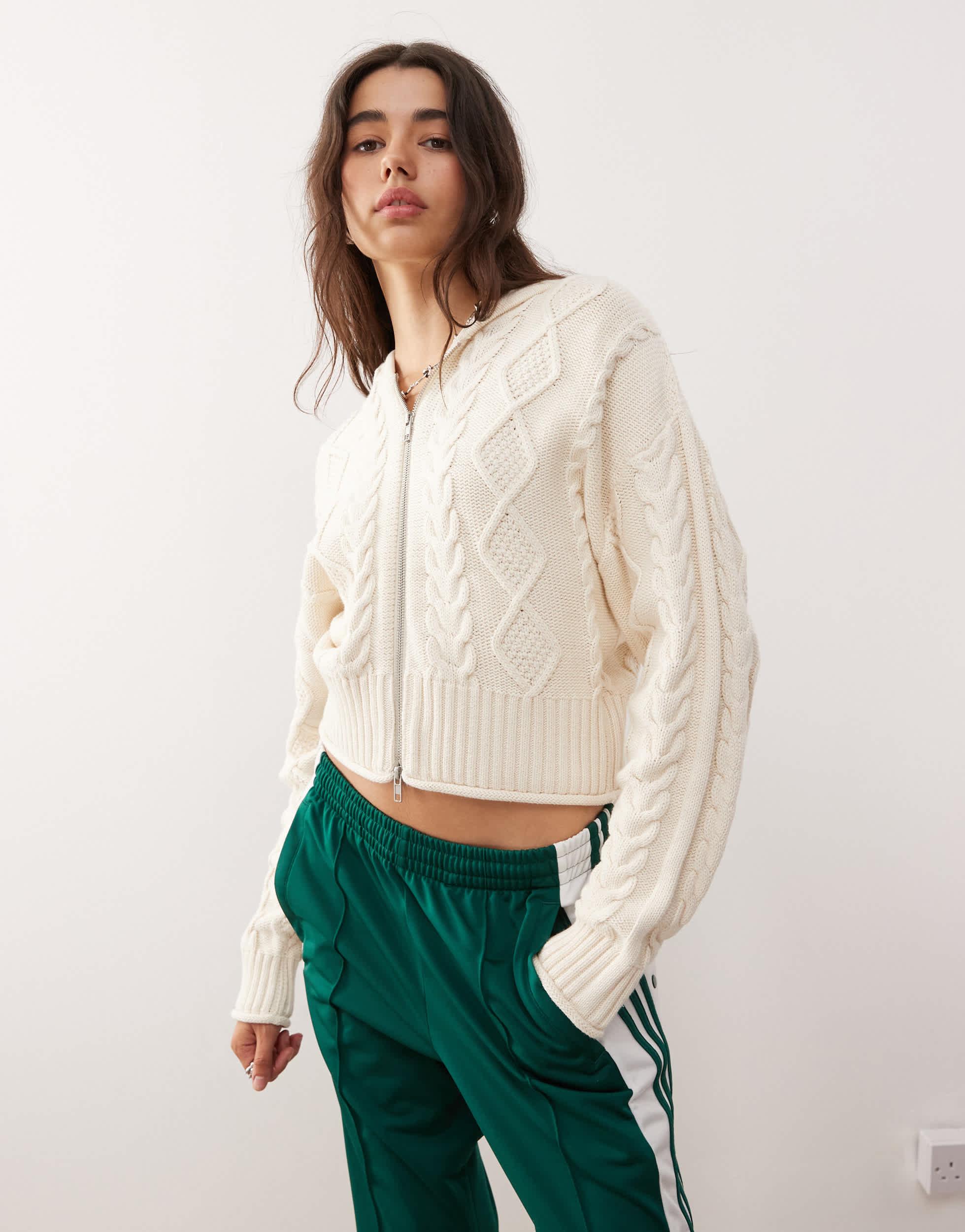 Monki - T-shirt décontracté rayé à manches courtes en coton - Vert vif