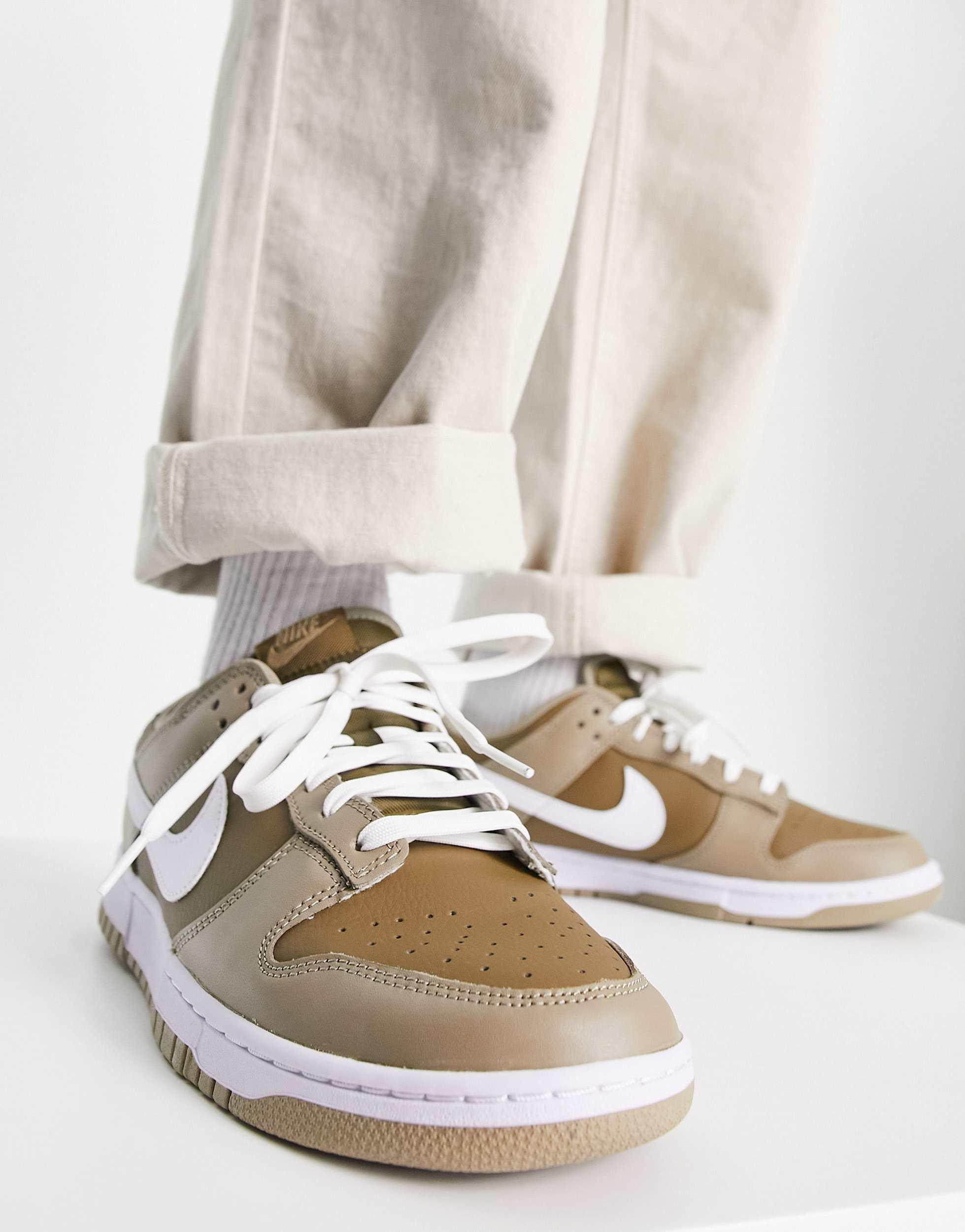 nike dunk baskets montantes blanc et étain