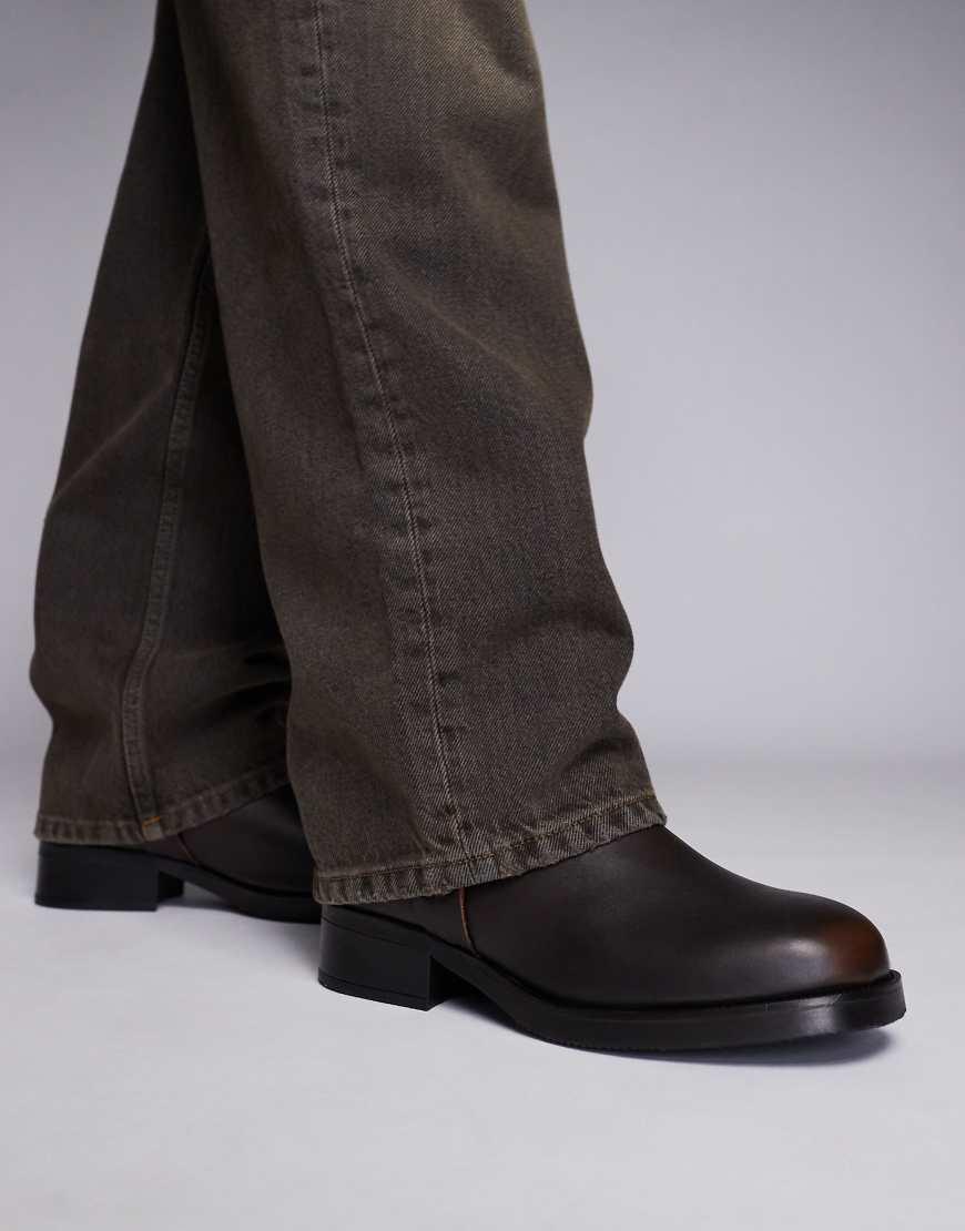 Steve Madden Stivali Uomo Jotting - Pelle Marrone Scuro - 45 EU - Stile Casual E Puntale