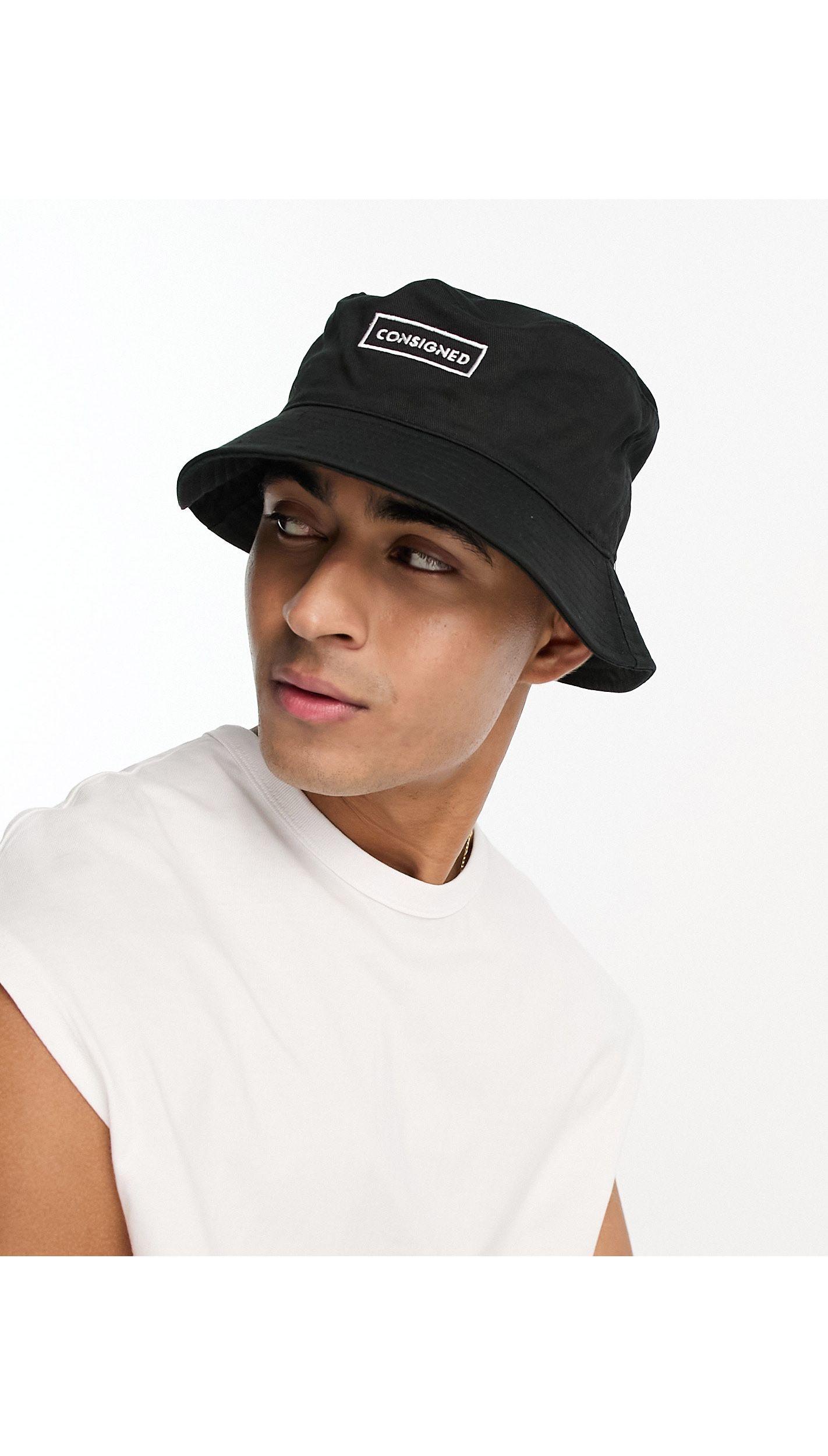 Consigned Logo Bucket Hat in Black for Men | Lyst