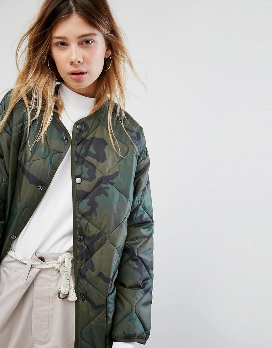 Carhartt WIP Quilted Liner Jacket In Camo in Green | Lyst