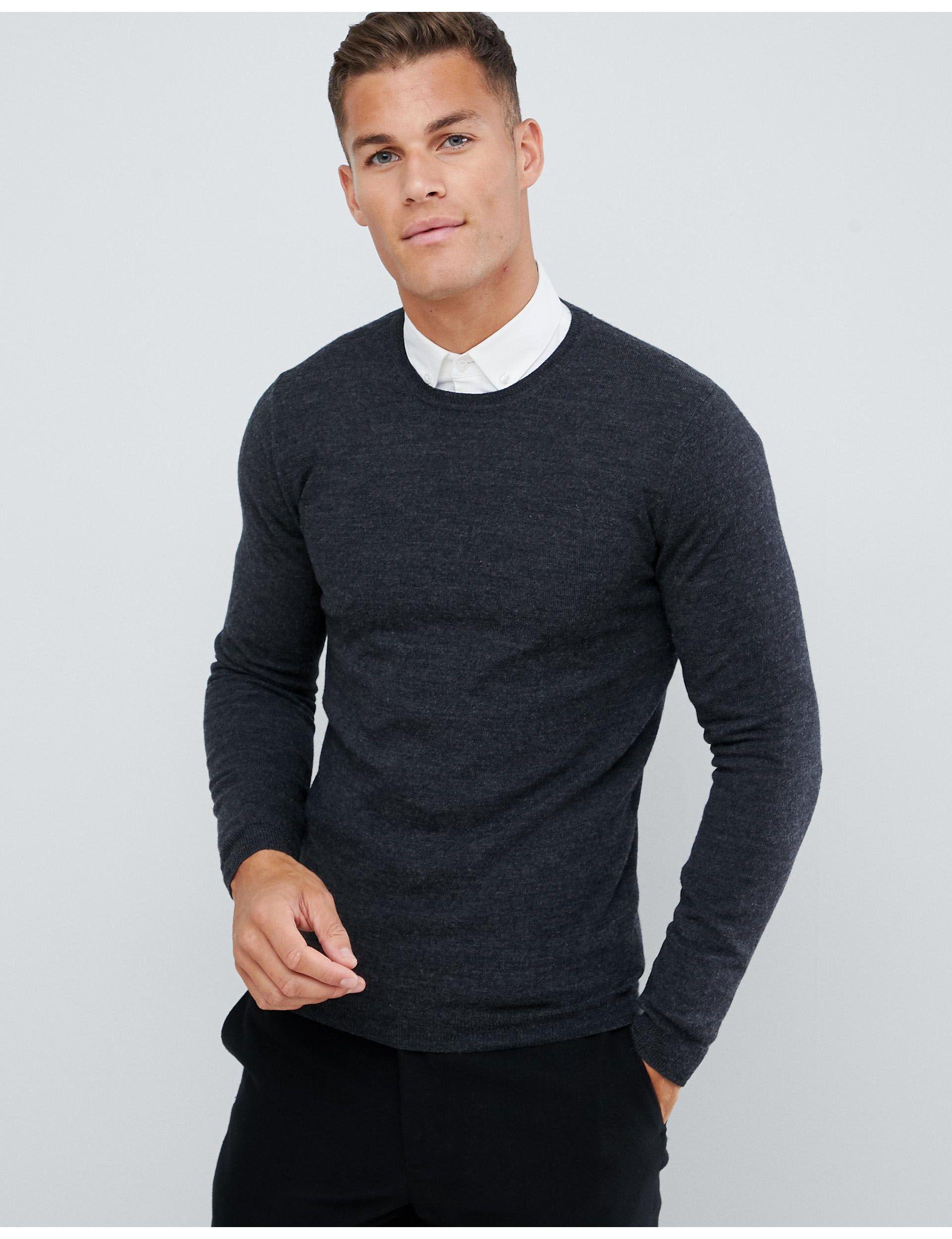 muscle fit mens jumper