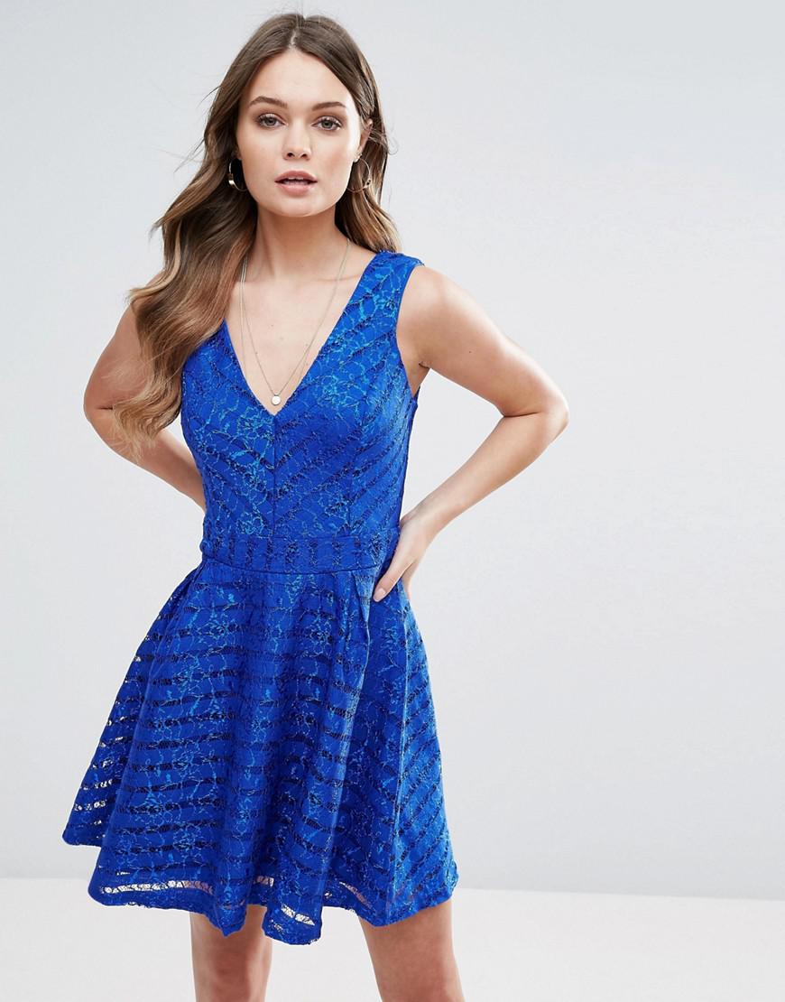 lipsy floral v neck skater dress