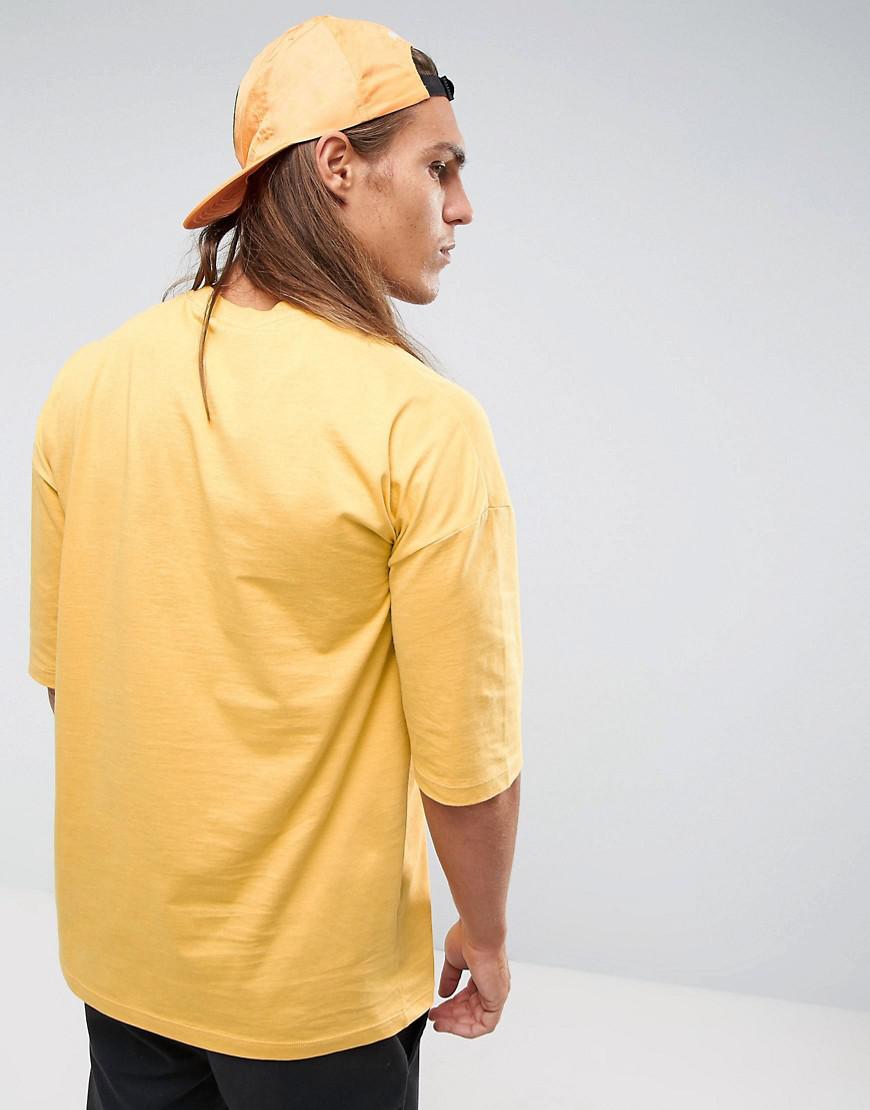 mens oversized yellow t shirt