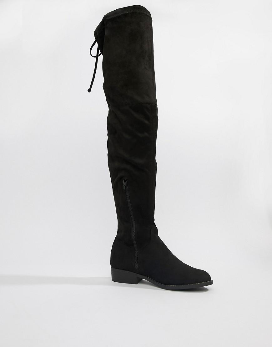 new look over the knee flat boot