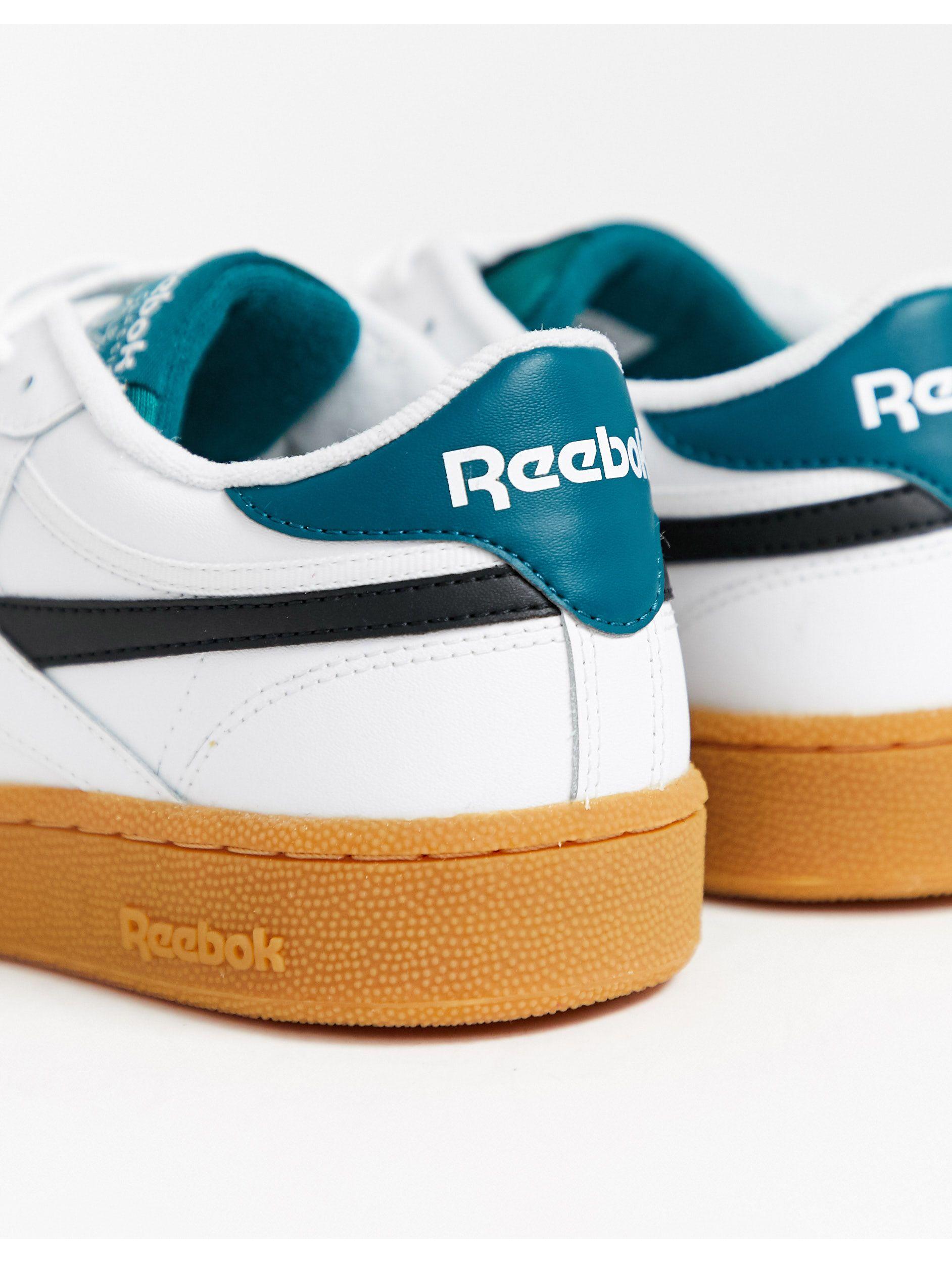 Reebok Leather Club C Revenge Sneaker With Gum Sole-white for Men | Lyst