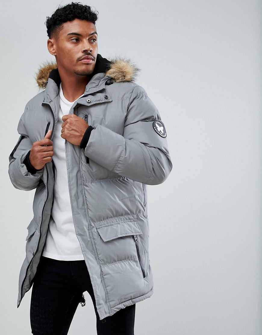 Good For Nothing Parka In Reflective With Faux Fur Hood in ...
