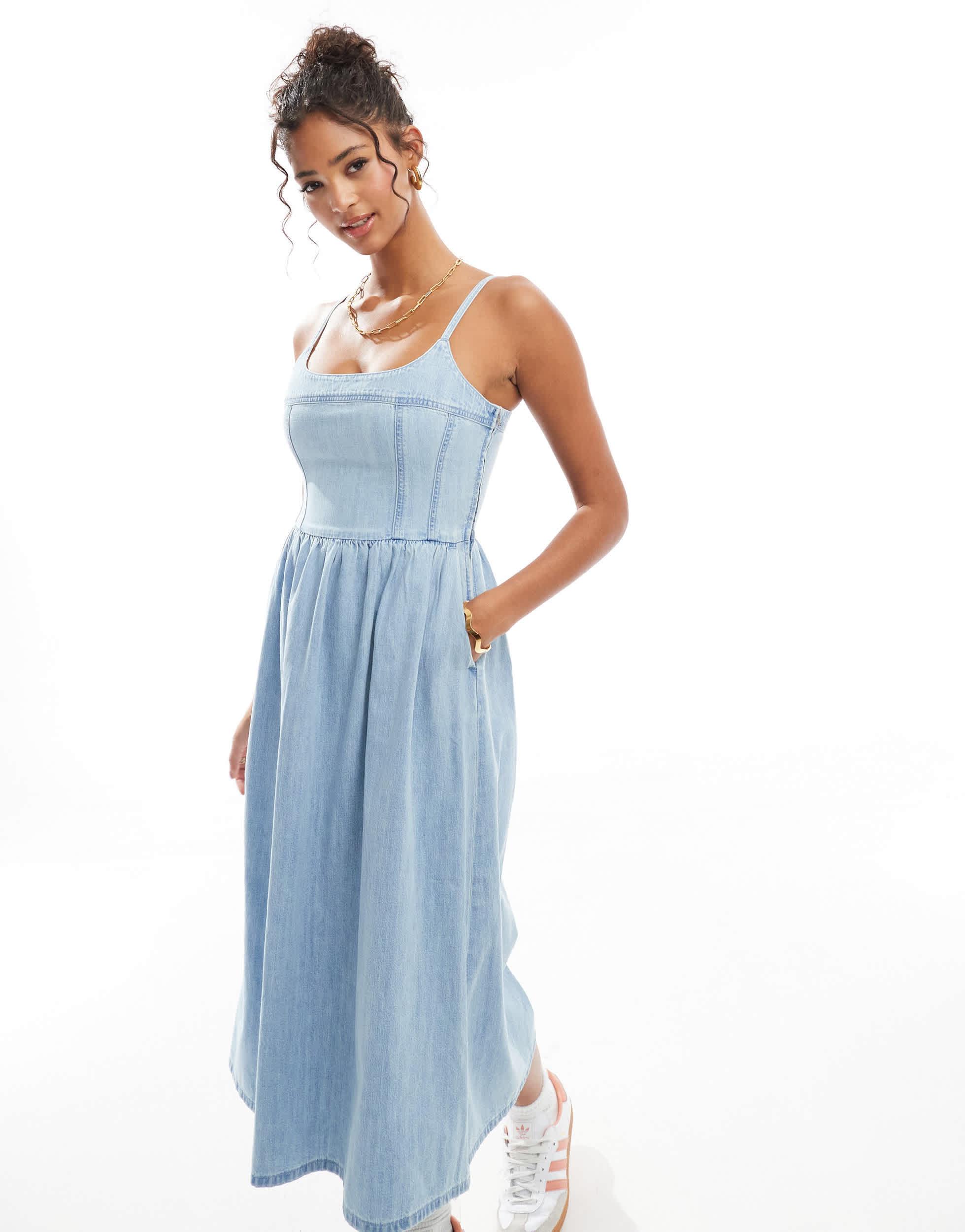 levis denim dress Vianna Vest Dress  Hill's Dry Goods
