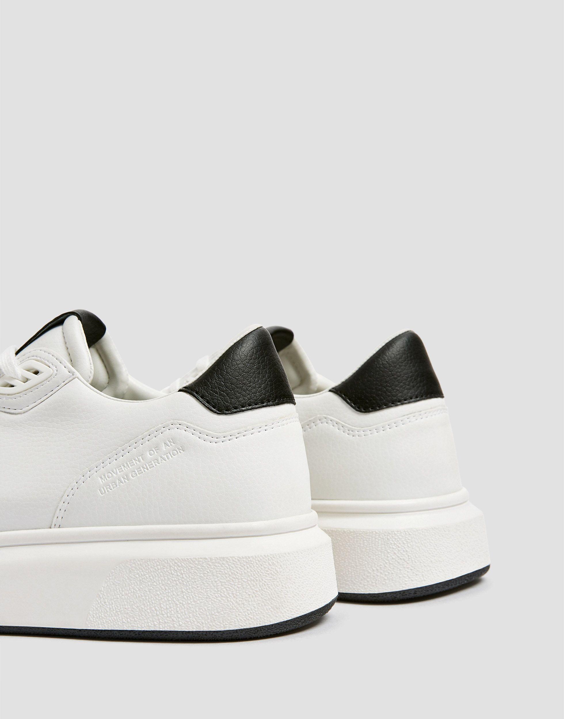 Pull&Bear Chunky Sole Sneakers With Contrast Back Tab in White for Men |  Lyst