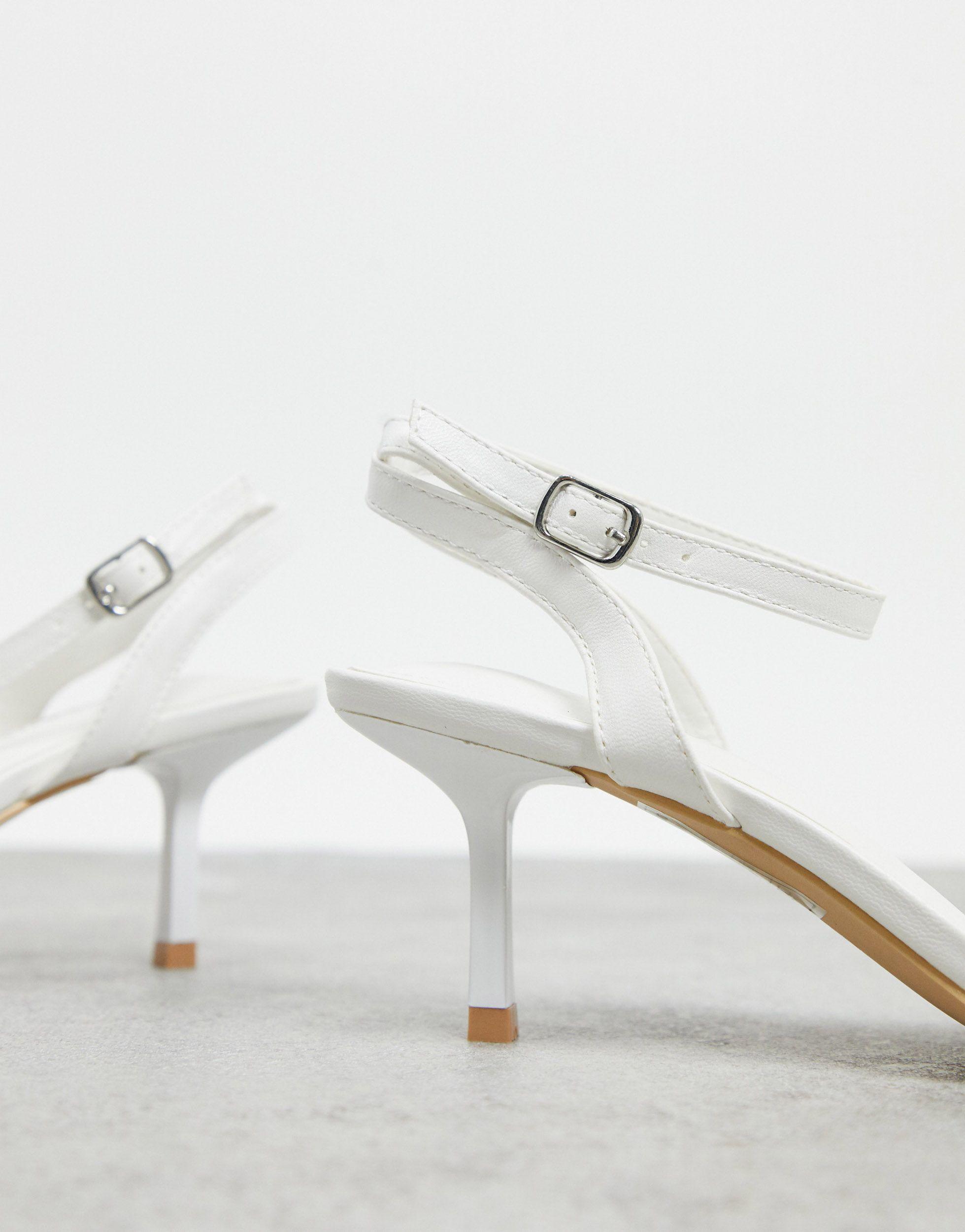 Sandali bianchi con cinturino alla caviglia di Glamorous in Bianco | Lyst