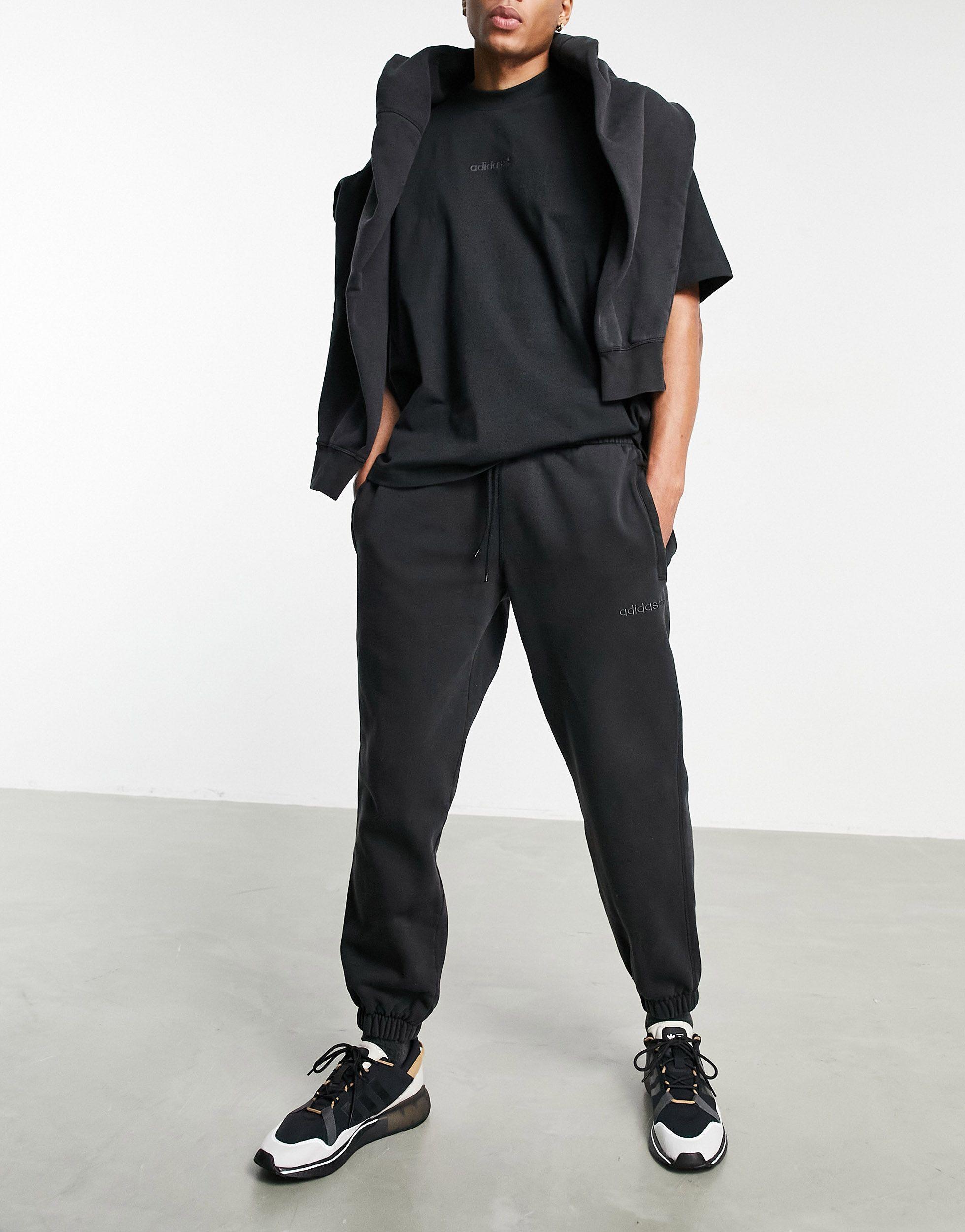 adidas Originals Premium Sweats Overdyed Sweatpants in Black for Men | Lyst