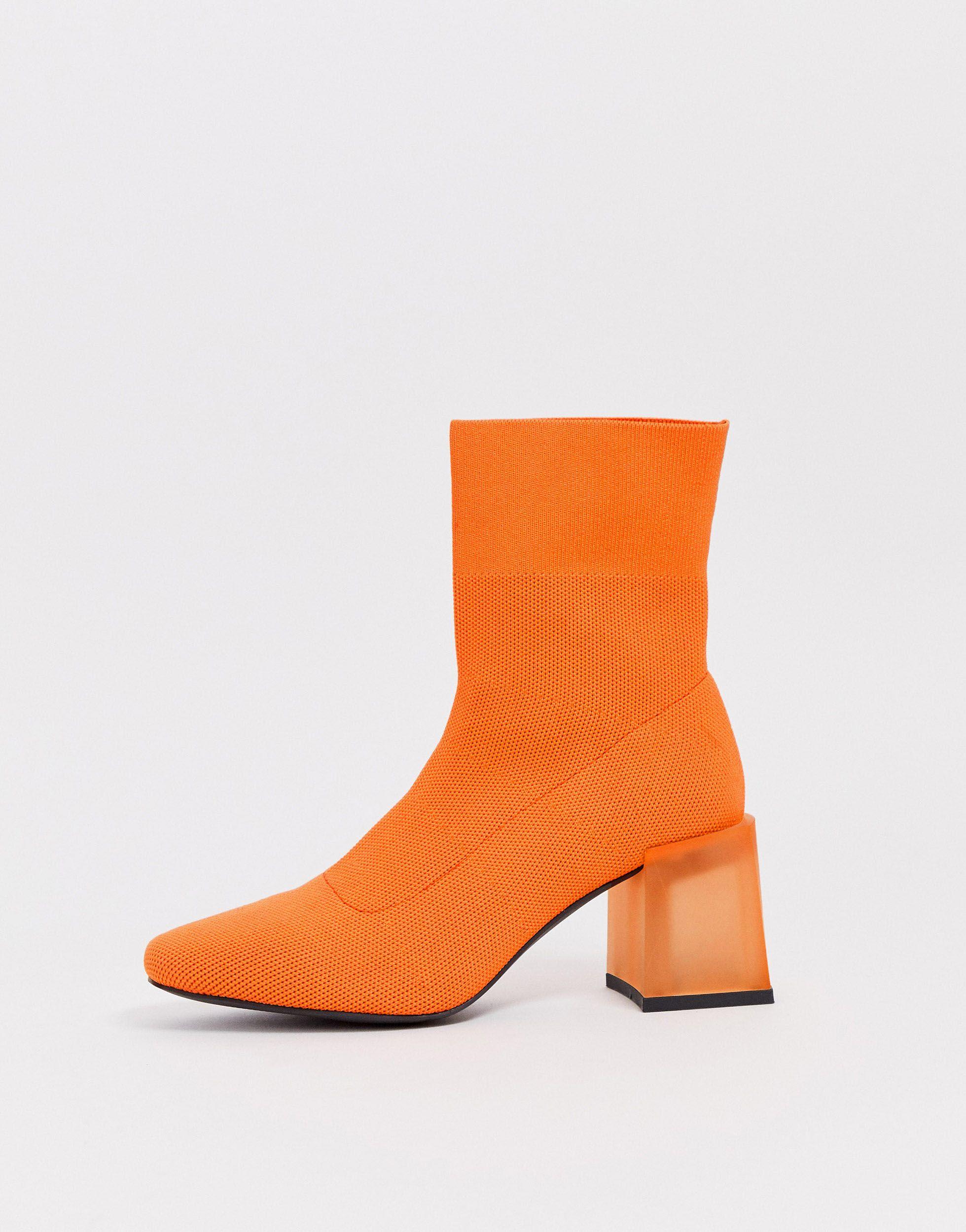 ASOS Reality Ankle Boots in Orange | Lyst