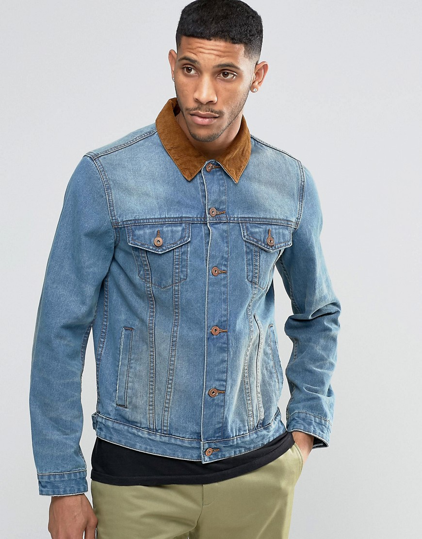 denim jacket cord collar