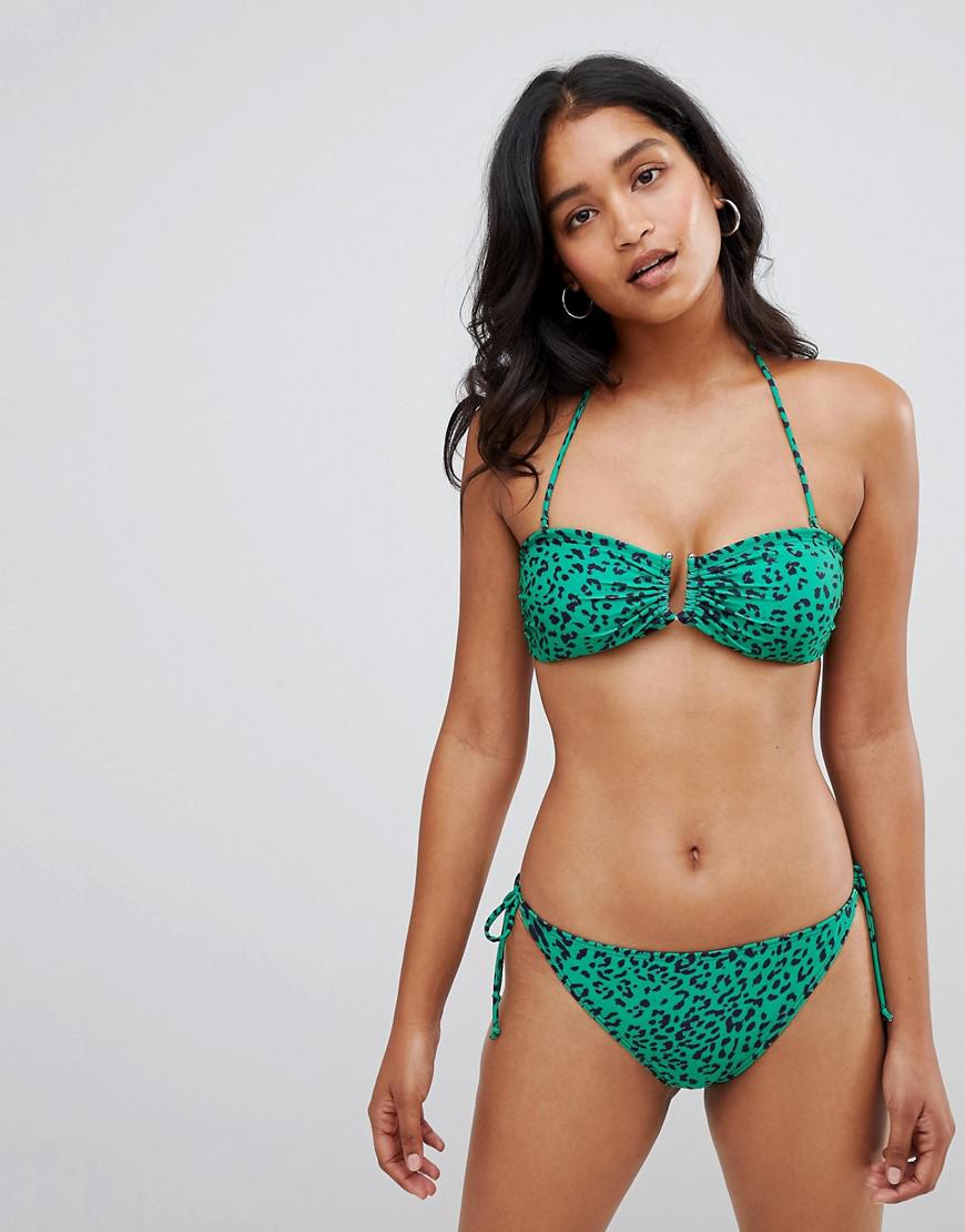 green leopard bikini
