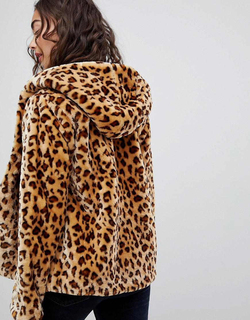 leopard print jacket with hood