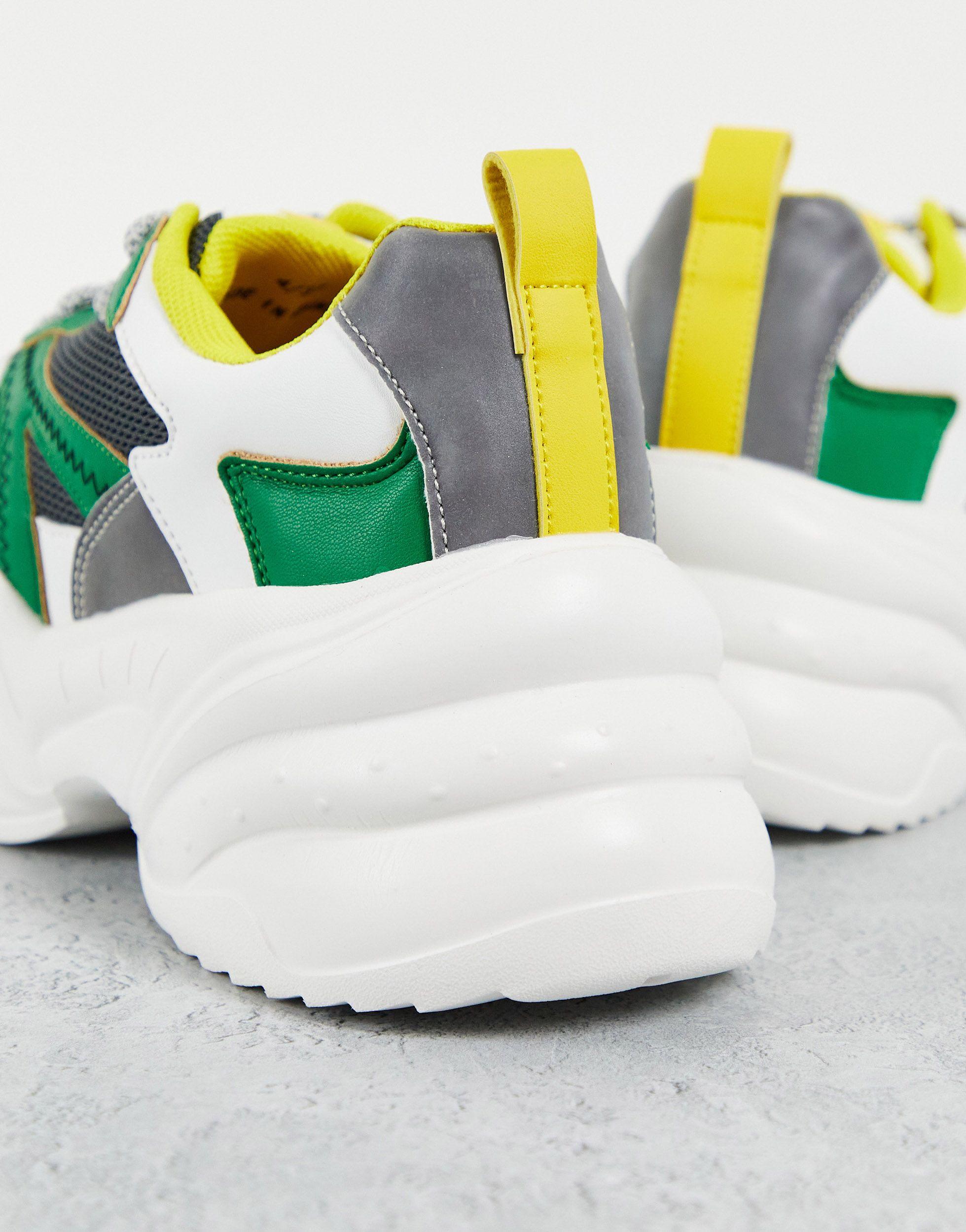 TOPSHOP City Chunky Sneakers in Green | Lyst
