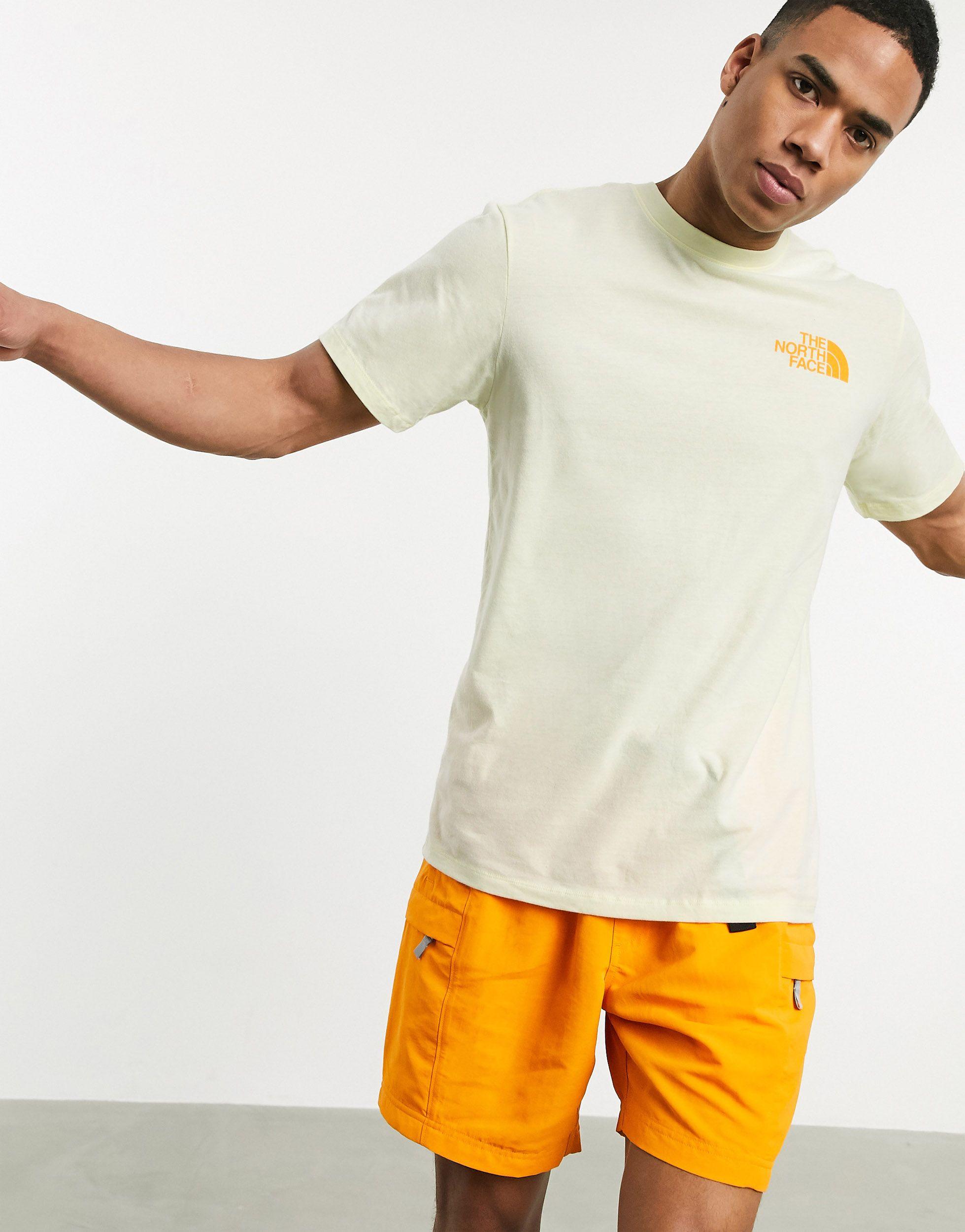 The North Face Cotton 66 California T-shirt in Yellow for Men - Lyst