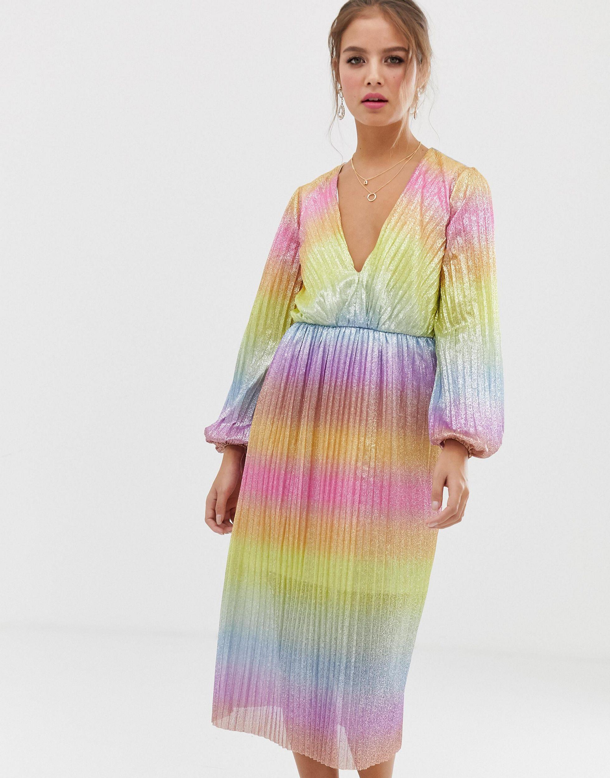 glitter rainbow dress