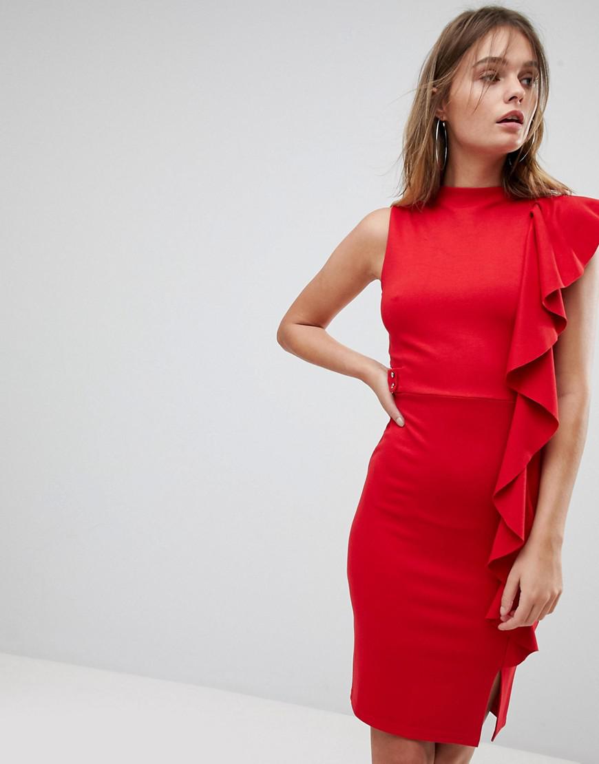 ruffle side dress