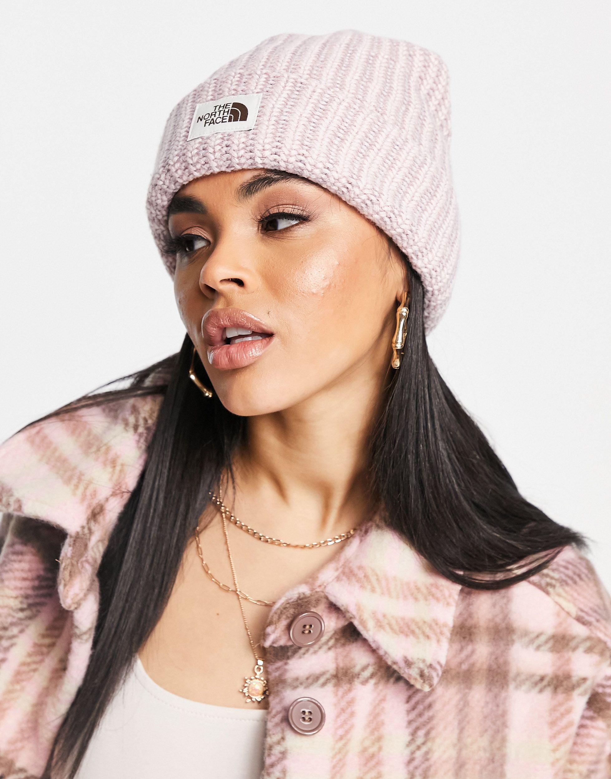 The North Face Salty Bae Beanie in Pink 
