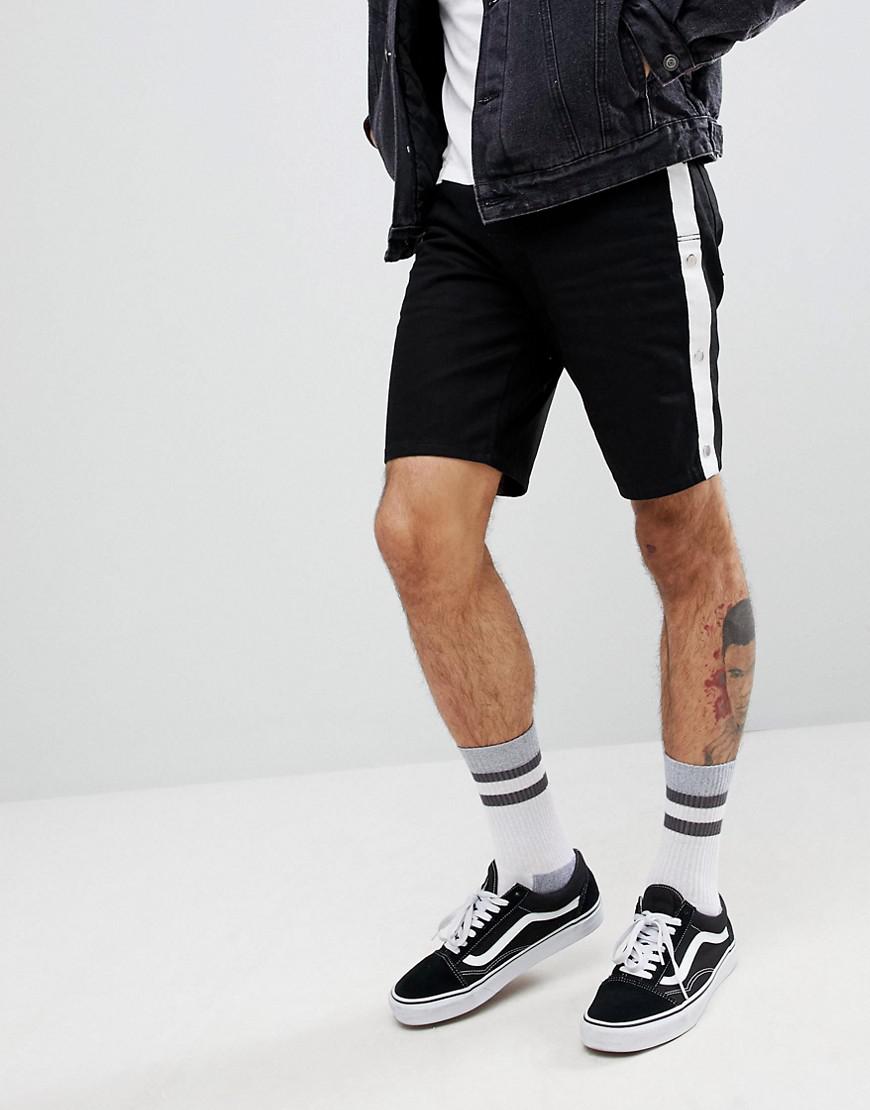 ASOS Denim Shorts in Black for Men | Lyst