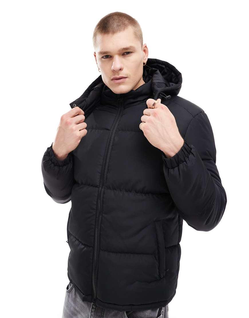 Brave soul black padded coat hotsell