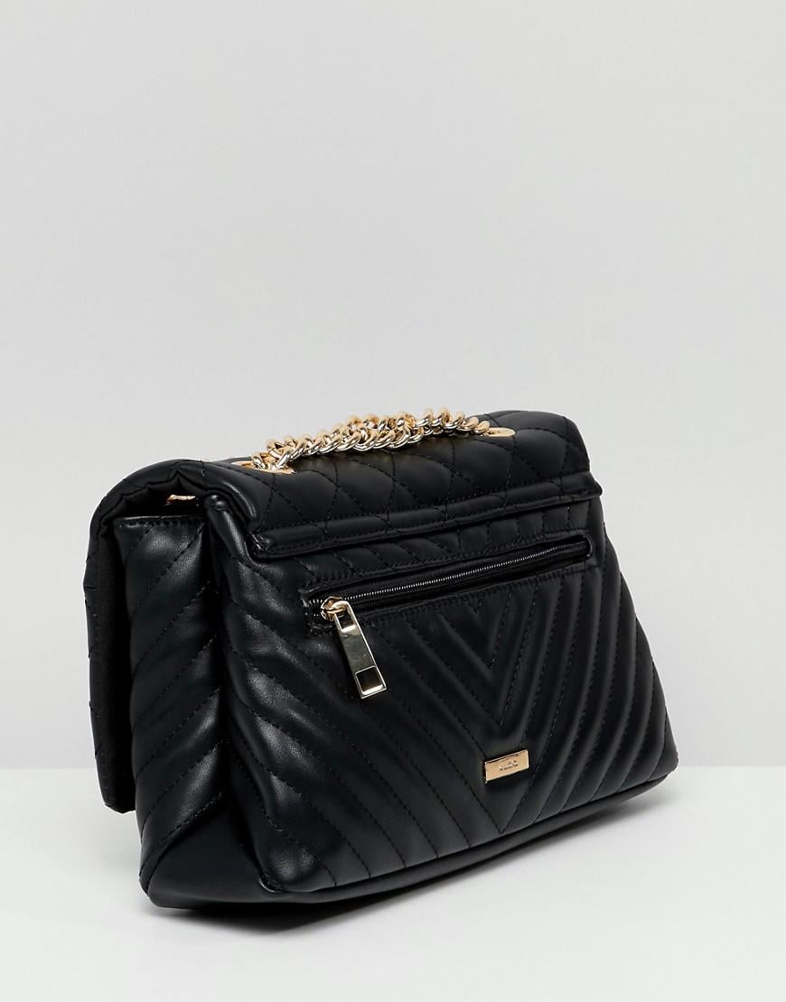 aldo black quilted bag