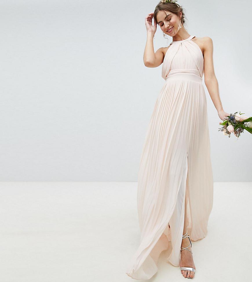 Lyst - Tfnc London Pleated Maxi Bridesmaid Dress in Pink