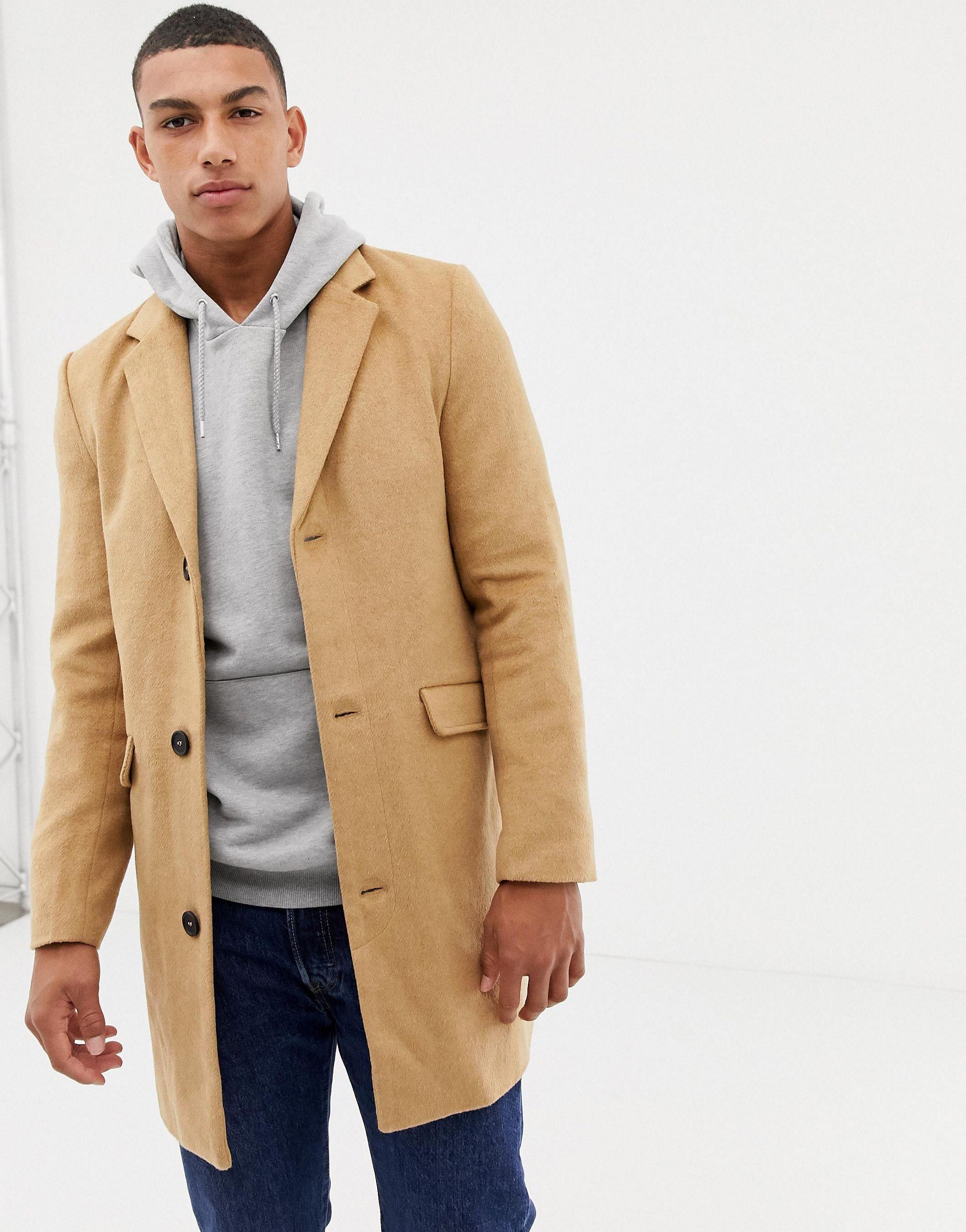 Another Influence Wool Blend Overcoat for Men - Lyst