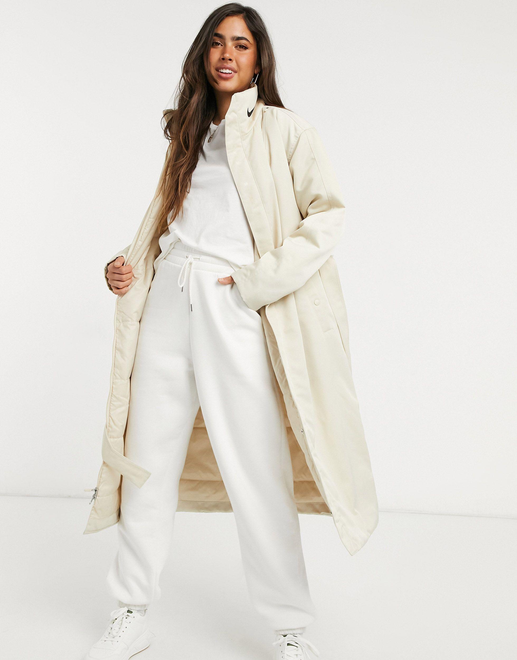 Nike Trench Coat in Natural | Lyst Australia