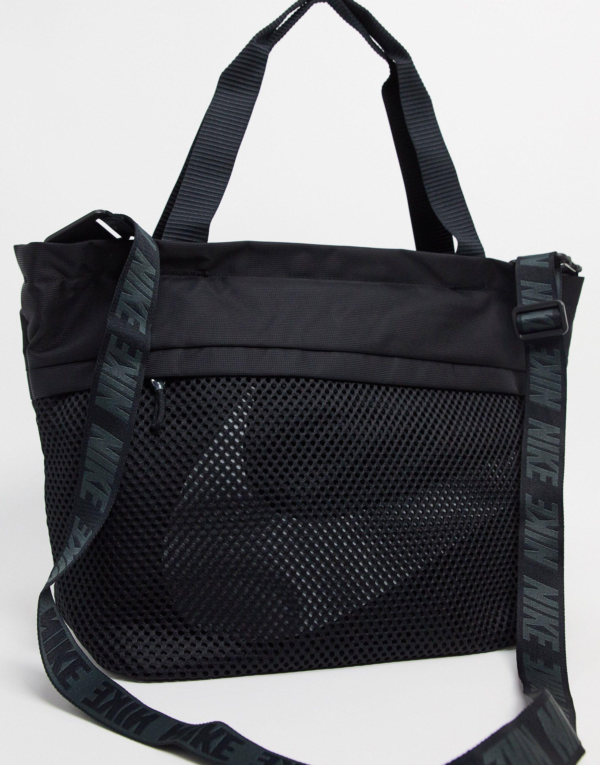 Nike Oversized Swoosh Tote Bag in Black | Lyst