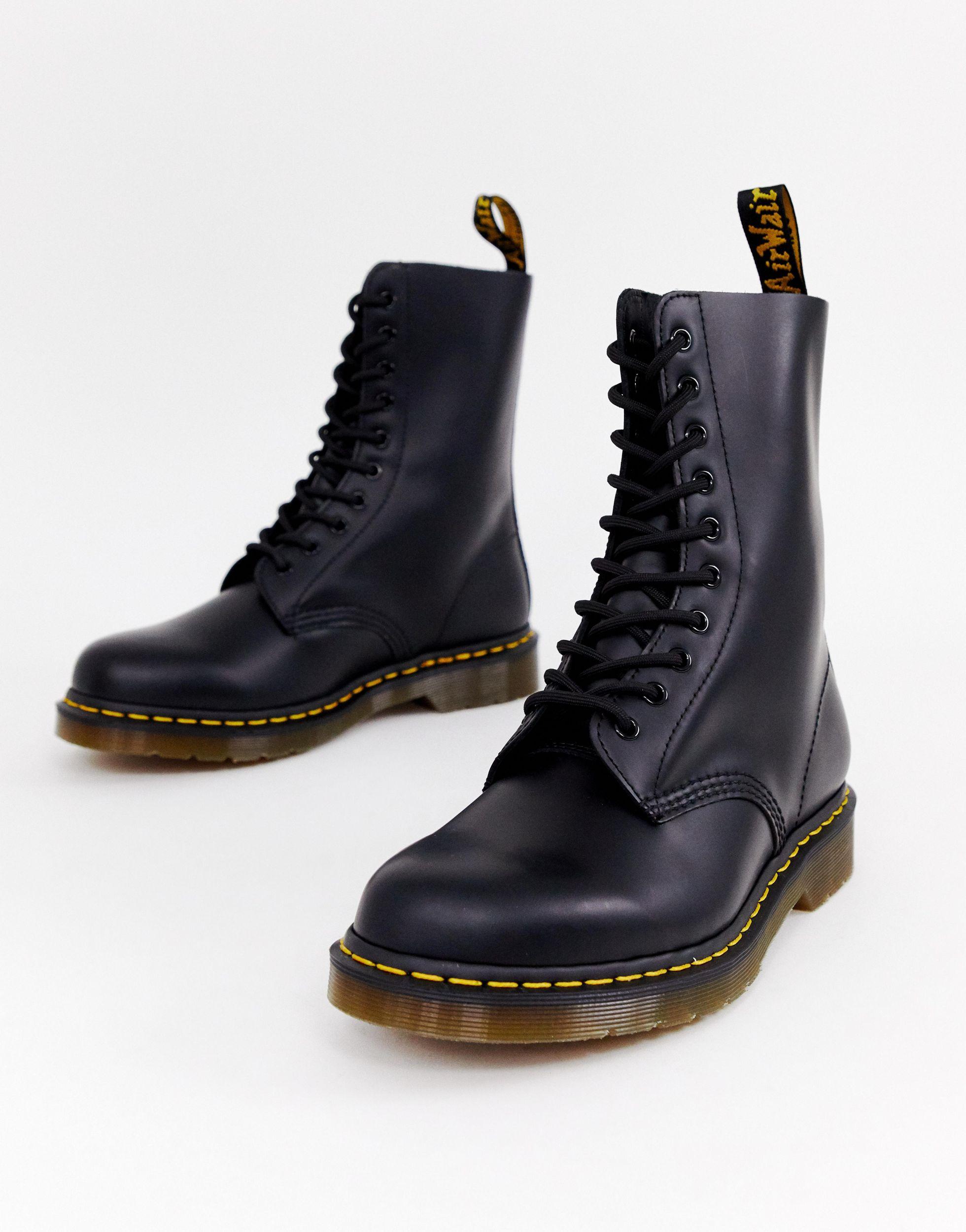 Dr. Martens Leather 1490 10-eye Boot in Black for Men - Save 82% - Lyst