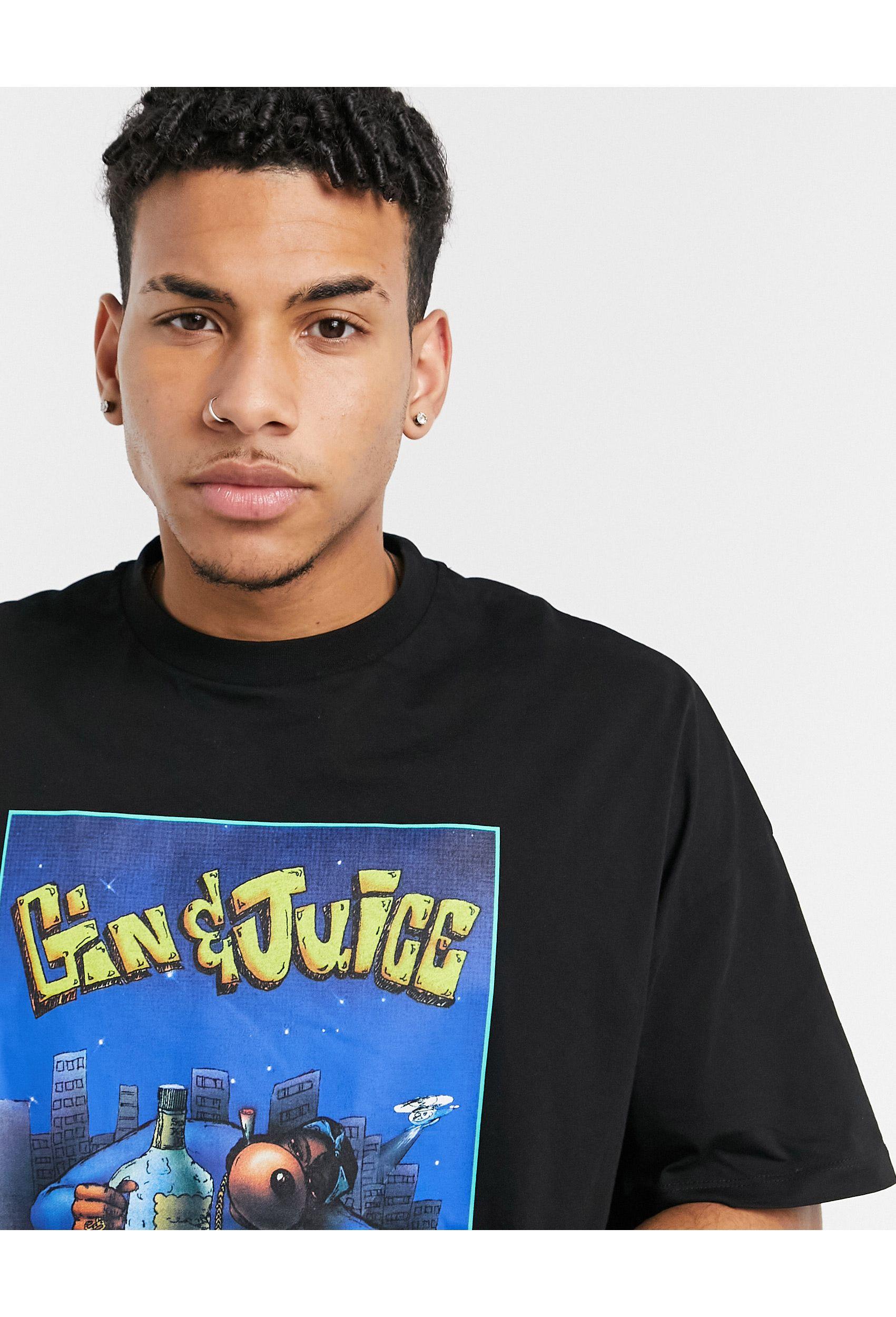 ASOS Snoop dogg Gin & Juice Oversized T-shirt With Front Print in Black for  Men - Lyst