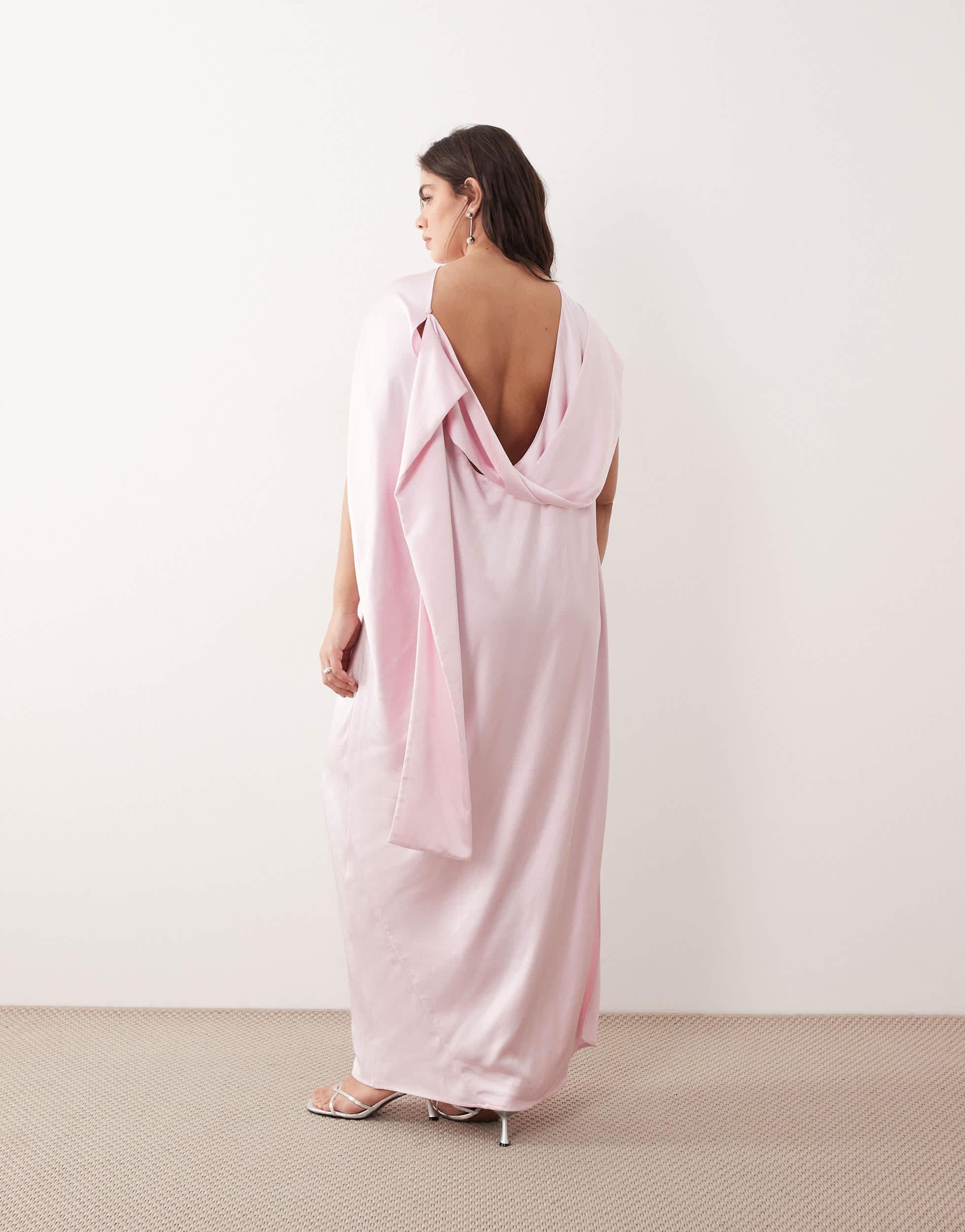 strapless open back dress Rivi Neck Scarf Maxi Dress – Zandra Stone main image 1