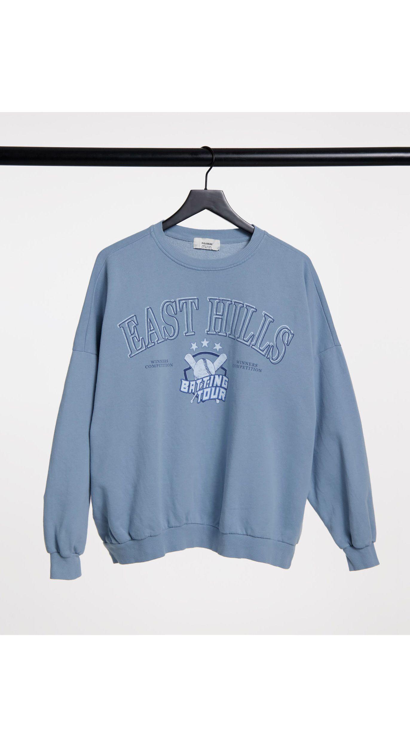 Pull&Bear – sweatshirt mit college-grafik in Blau | Lyst AT