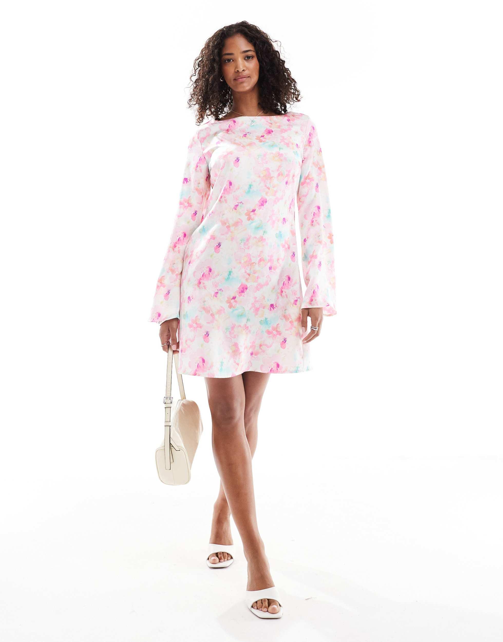 maxi flowy dresses for women Floressa – Floral V Neck Dress – Lark & Clover It has a smocked Size:M 8 / W 10 vdayshop Open-Back Tight Long High-Neck