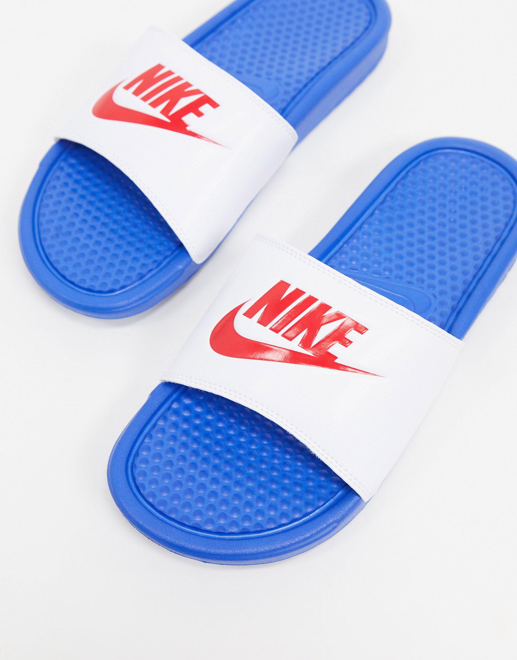 nike benassi blue