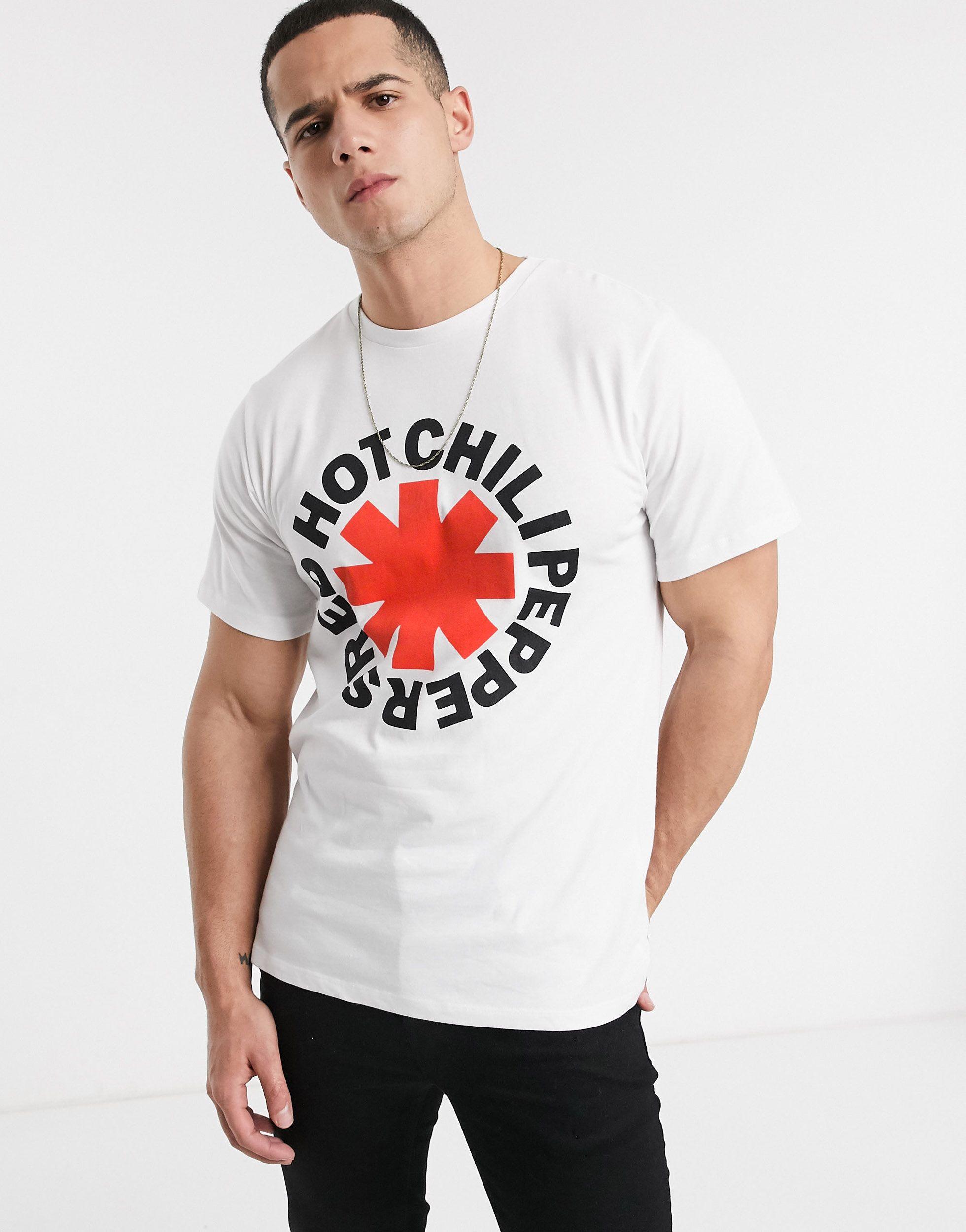 Red Hot Chili Peppers - T-shirt bianca da Uomo di Pull&Bear in Bianco | Lyst