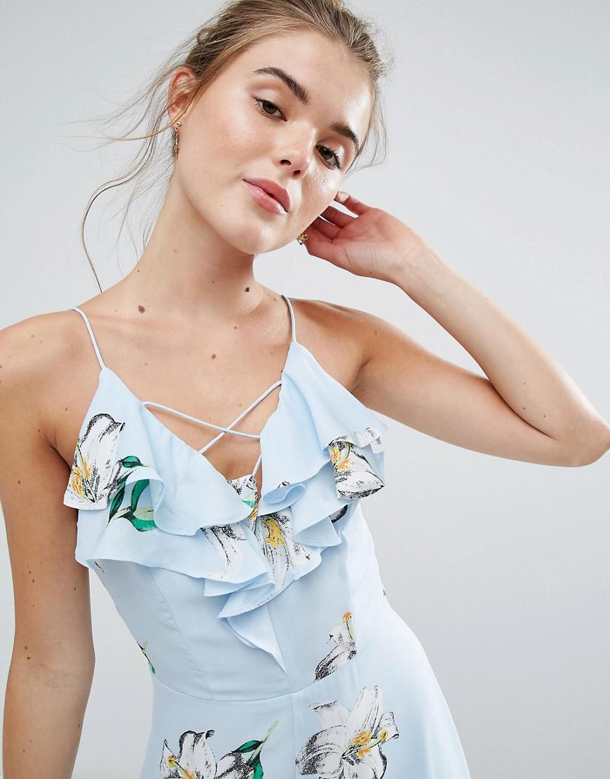 new look ruffle maxi dress