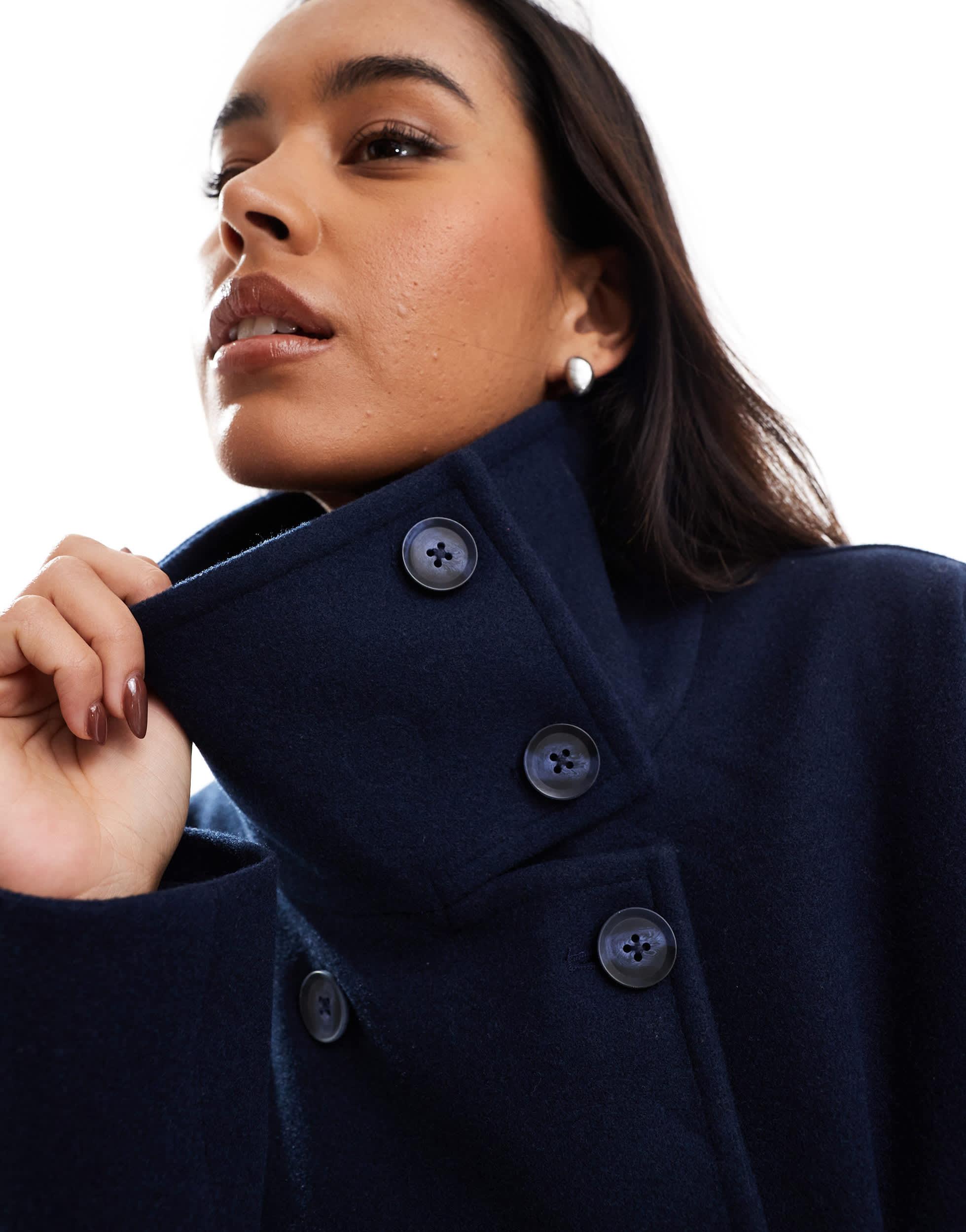 Stradivarius Short Tailored Jacket in Blue Lyst Australia