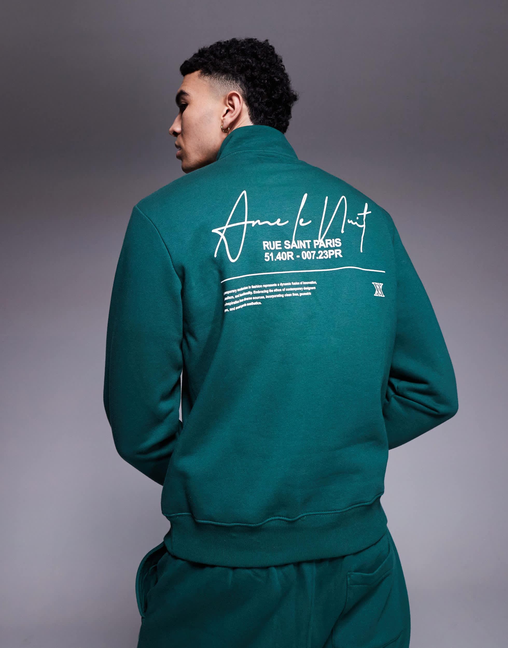River Island - Sweat à capuche avec imprimé japonais - Écru