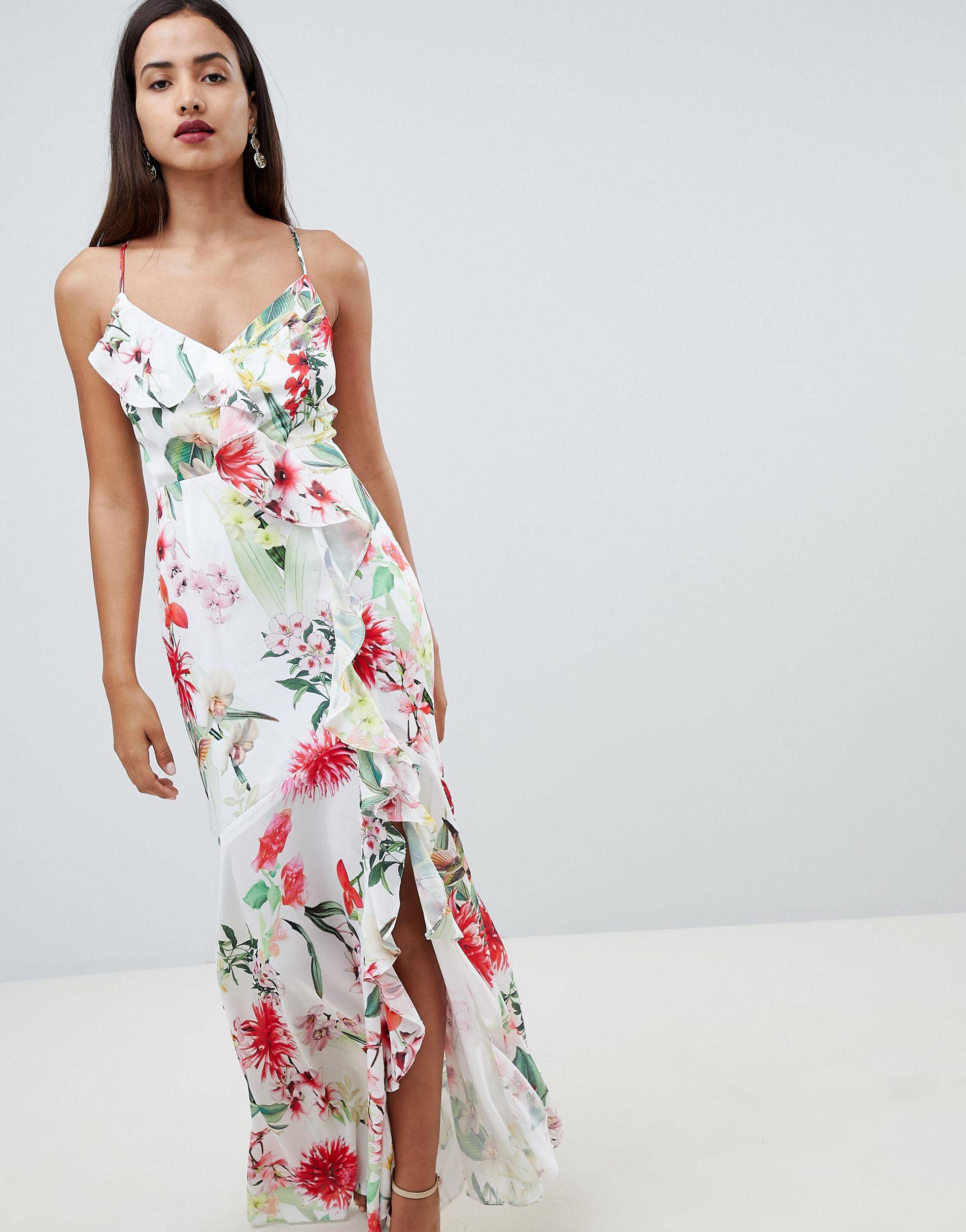 Wrap Frill Maxi Dress Online, 56% OFF 