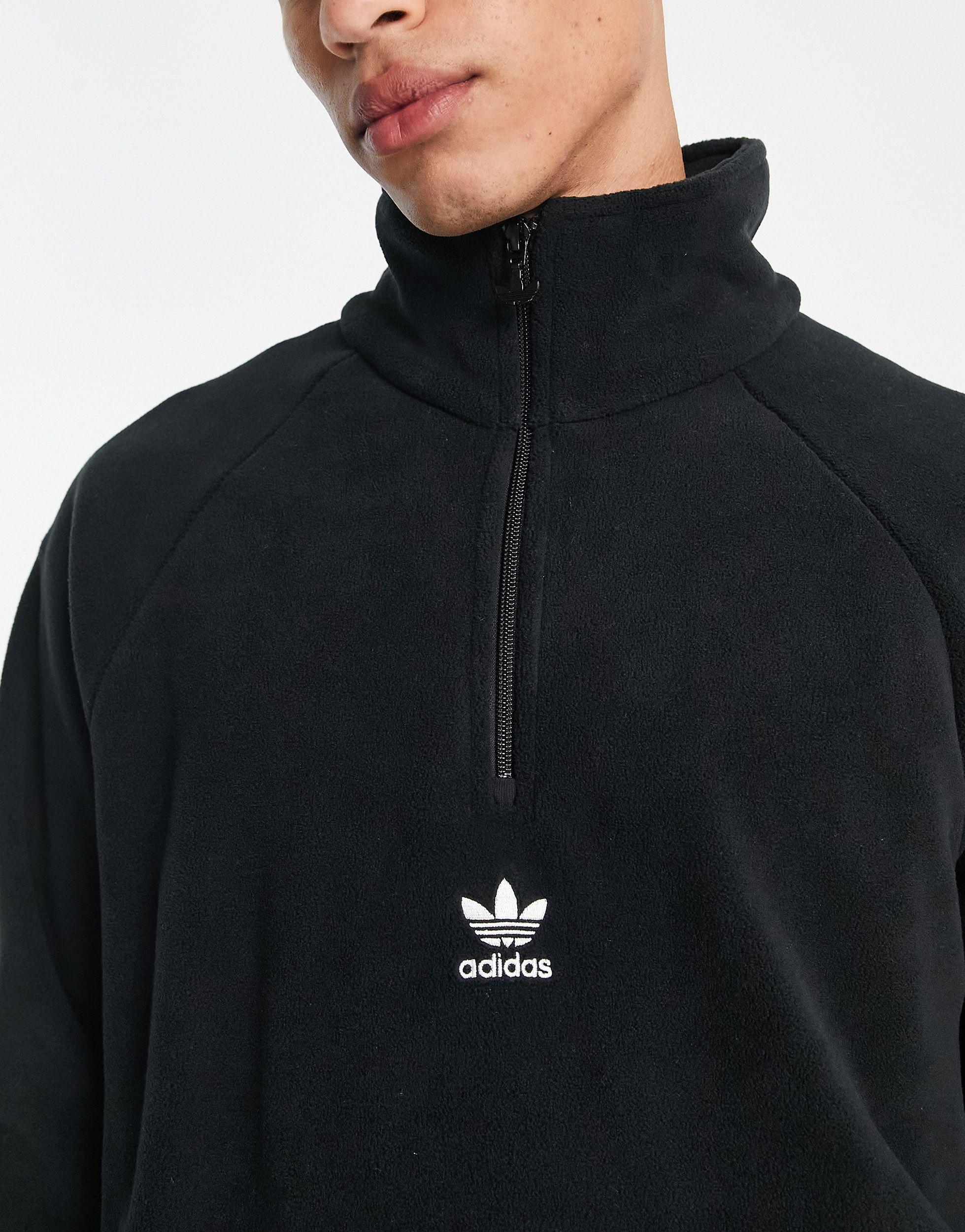 adidas Originals Adicolor 1/2 Zip Fleece in Black for Men Lyst UK