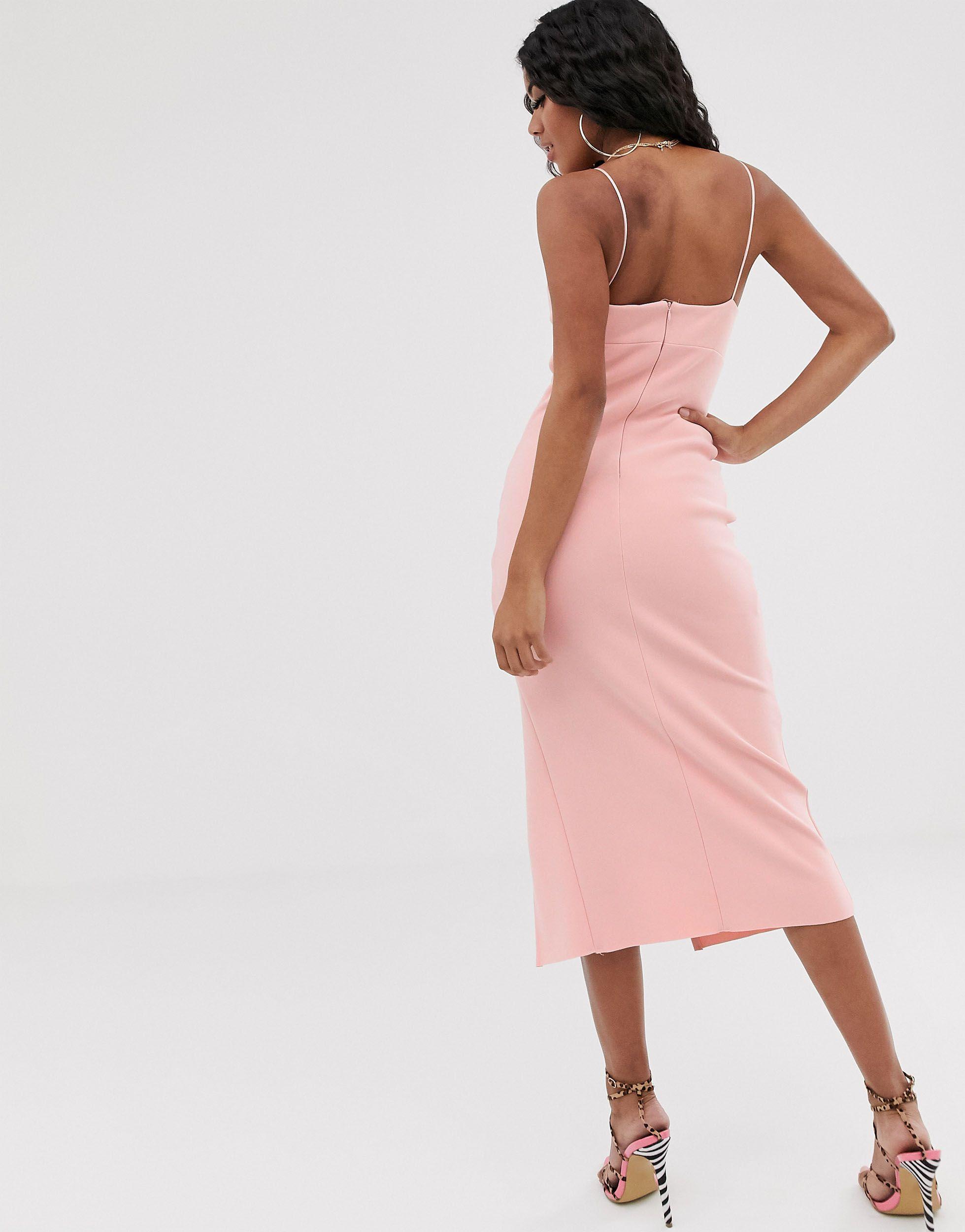 lea split midi dress