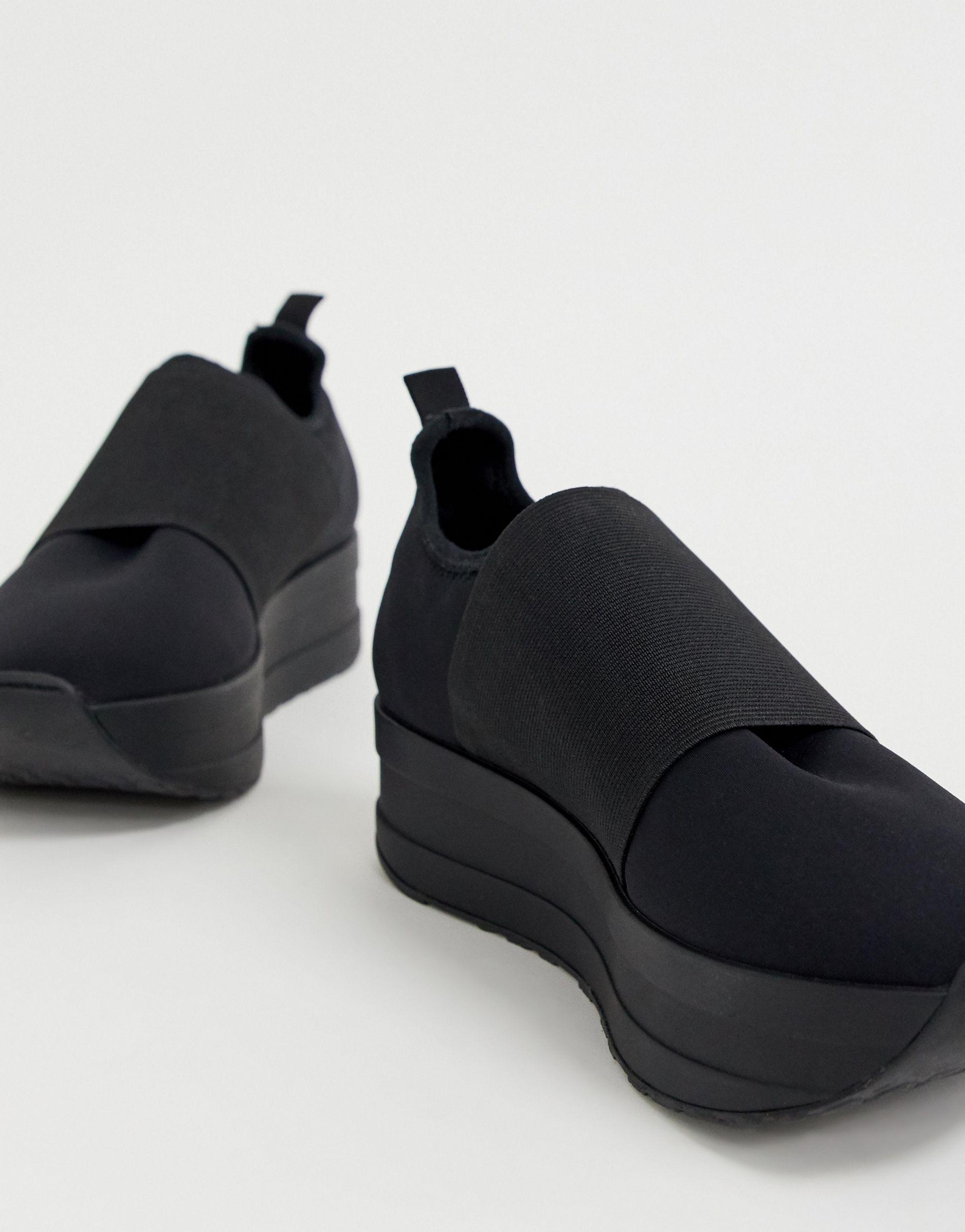 vagabond black platform trainers