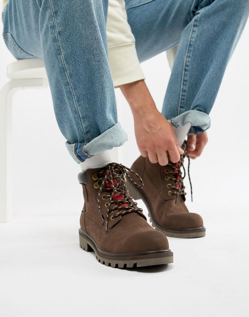 Botas de cuero en marrón oscuro Hodges Levi's de Denim de color Marrón para  hombre | Lyst