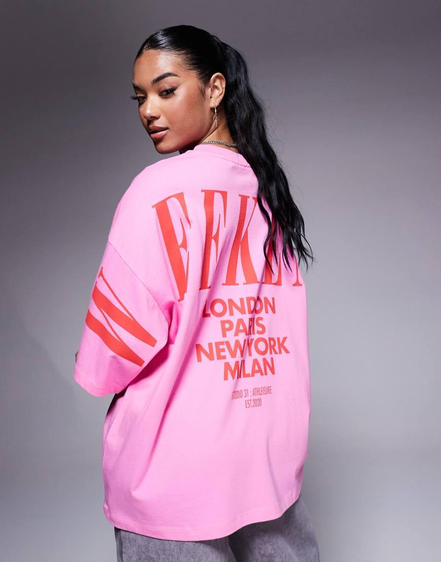 ASOS Weekend Collective Icon Oversized T-shirt With Stacked Back