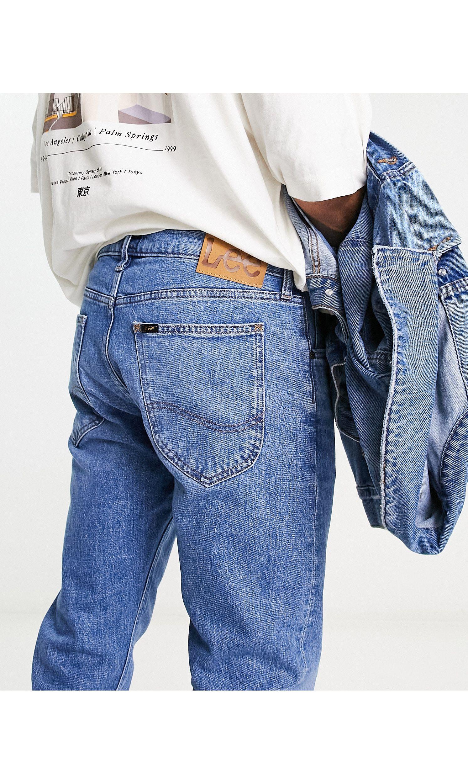 Lee Jeans Luke Slim Tapered Fit Jeans in Blue for Men | Lyst